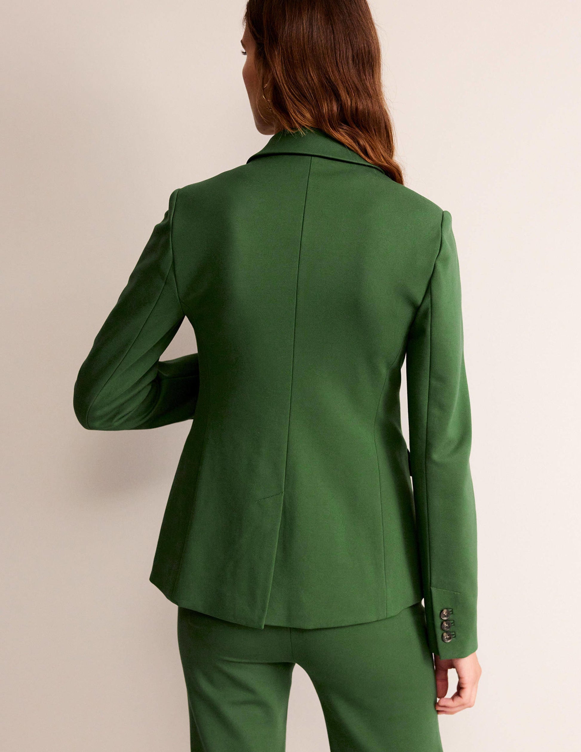 Marylebone Ponte Blazer-Winter Green-3