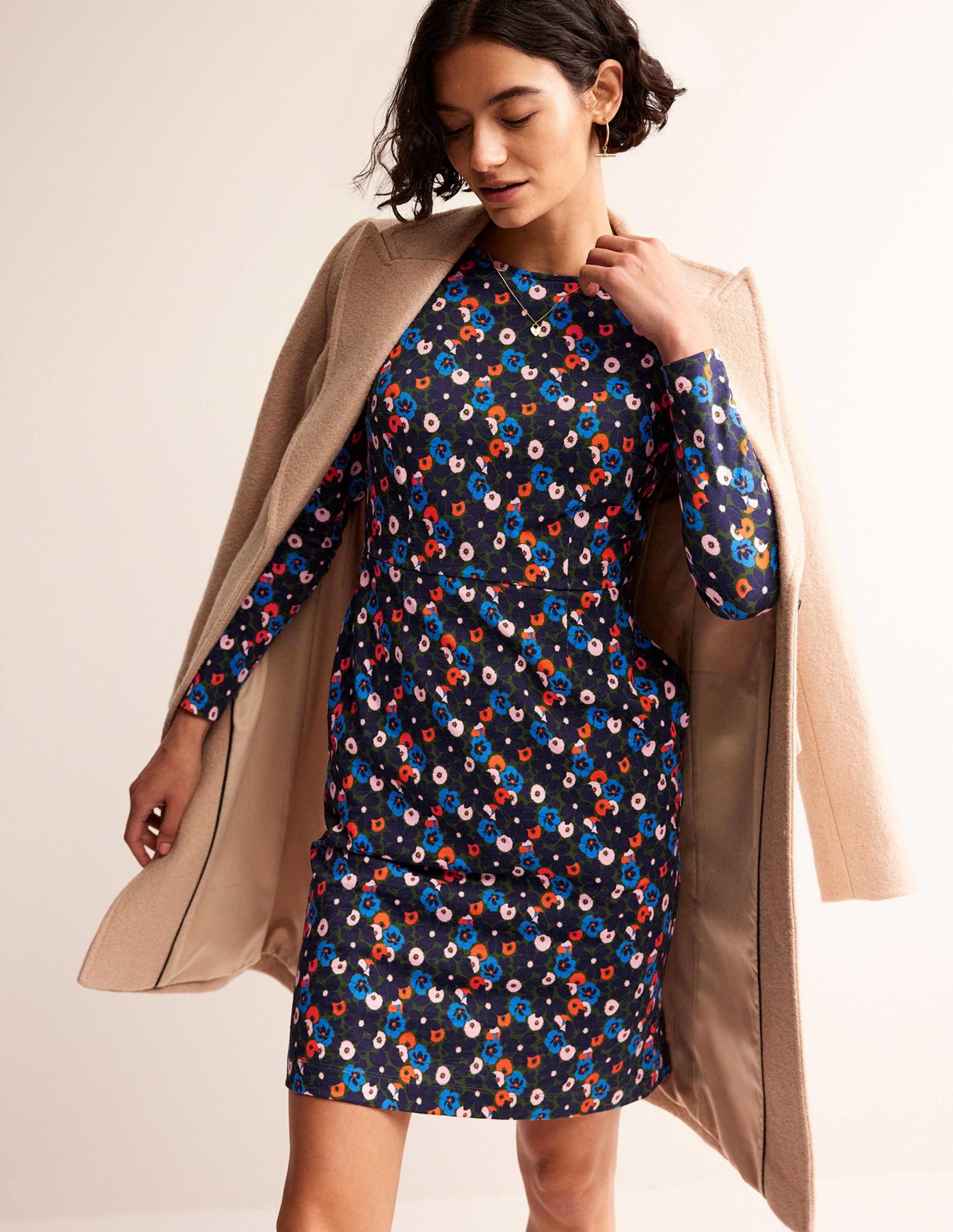 Penelope Jersey Dress-Moss, Bloomsbury Pop-1