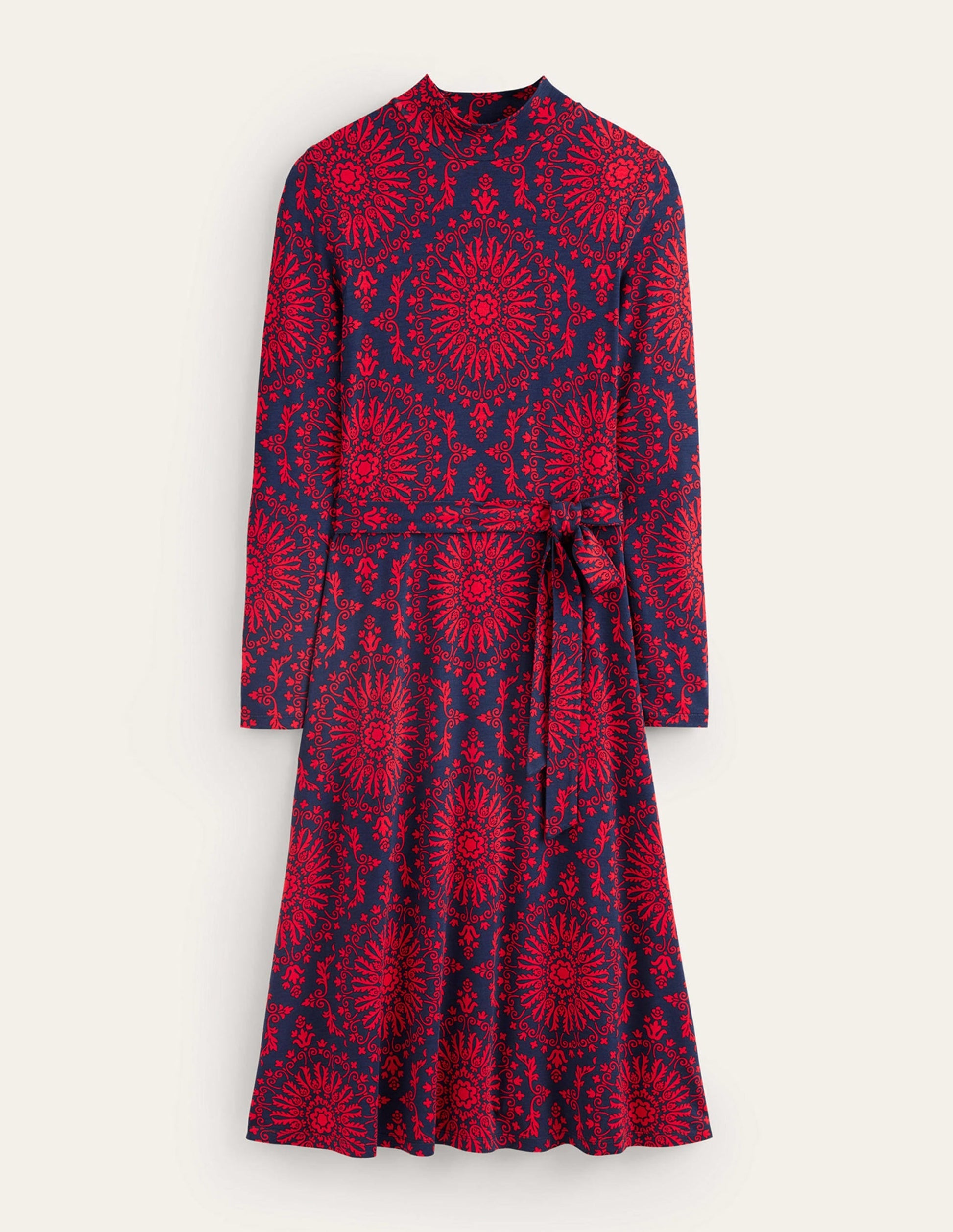 Alberta Jersey Midi Dress-Brilliant Red, Artizian Geo-5