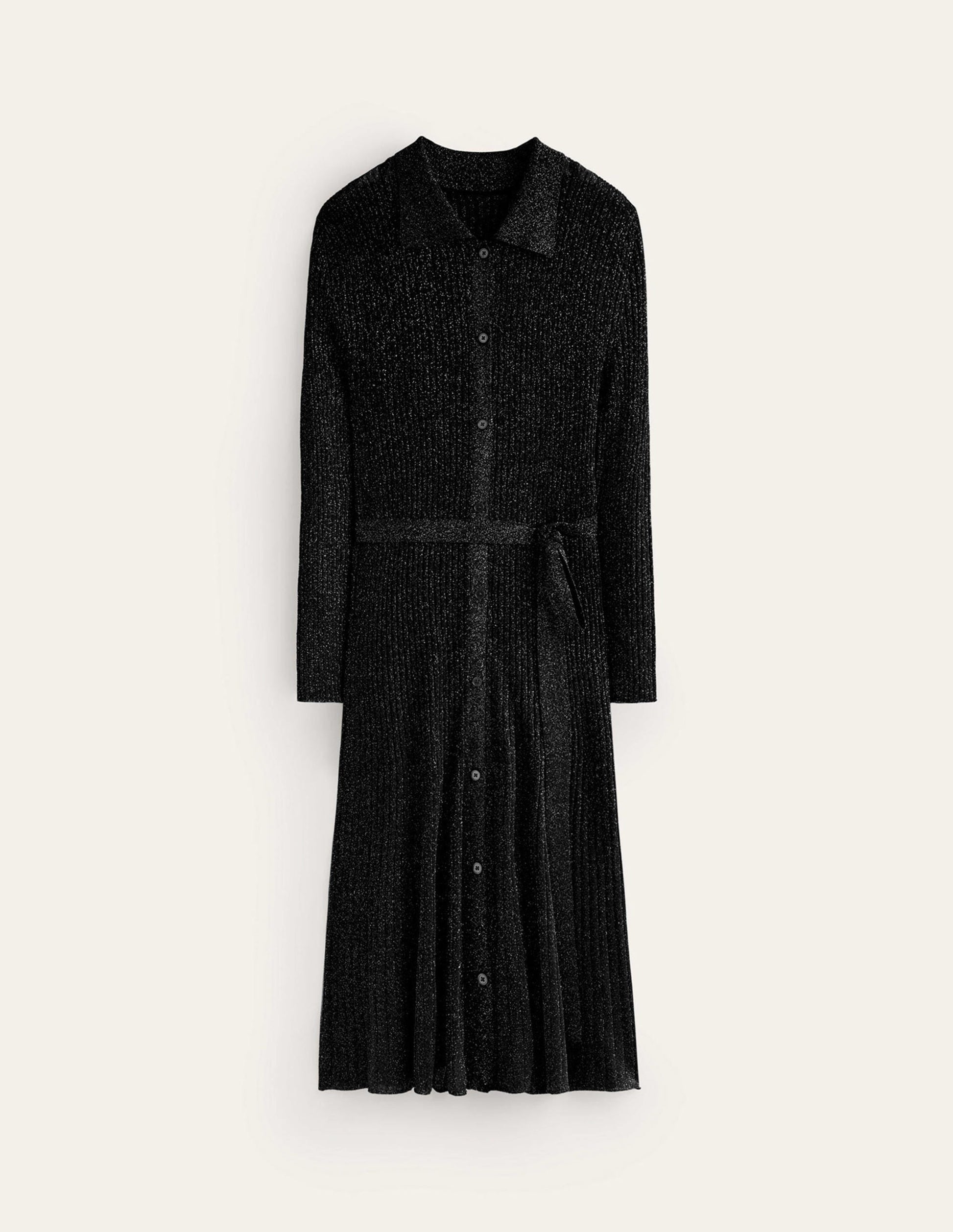 Faye Sparkle Knitted Dress-Black-5