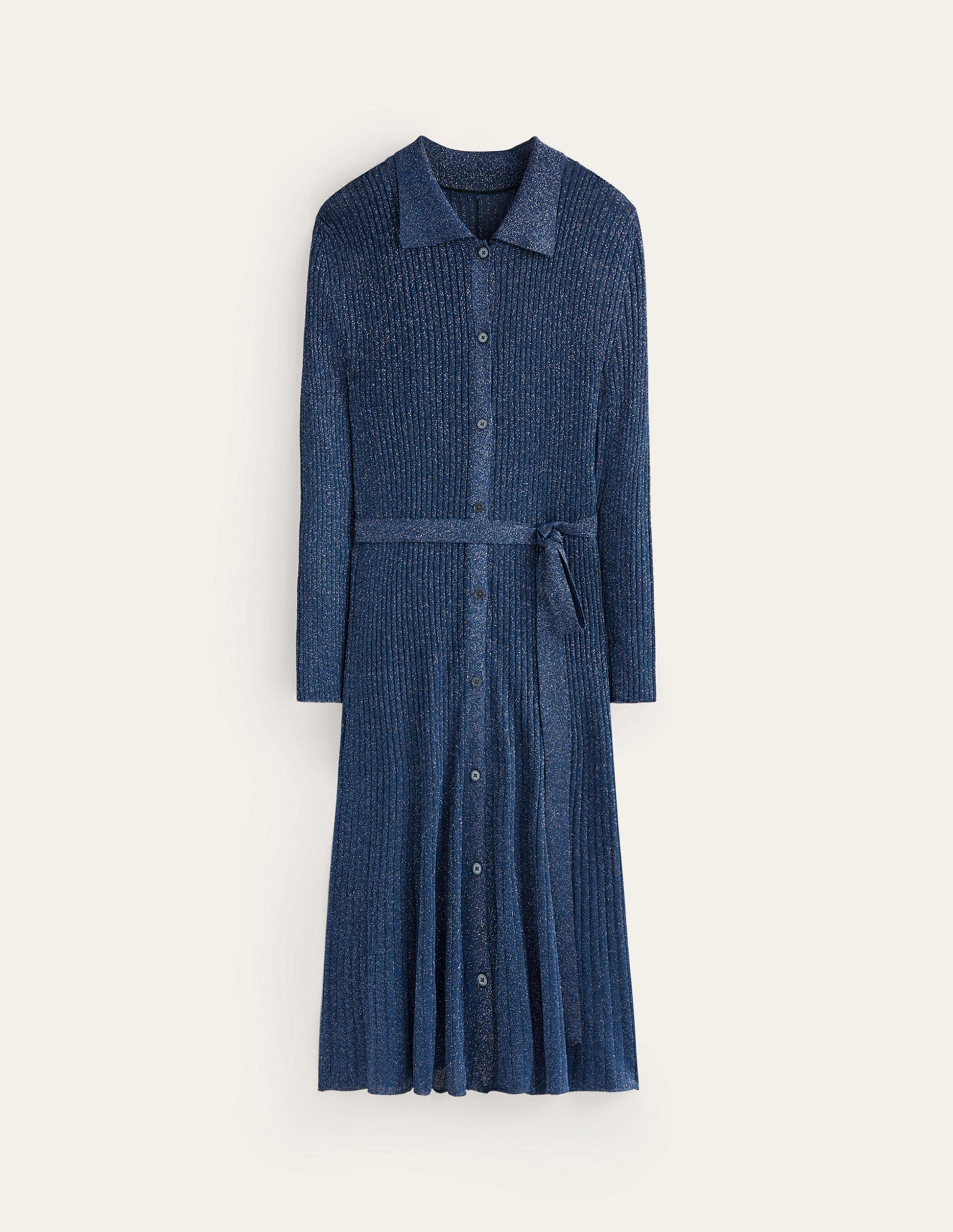 Faye Sparkle Knitted Dress-Atlantic Blue-6