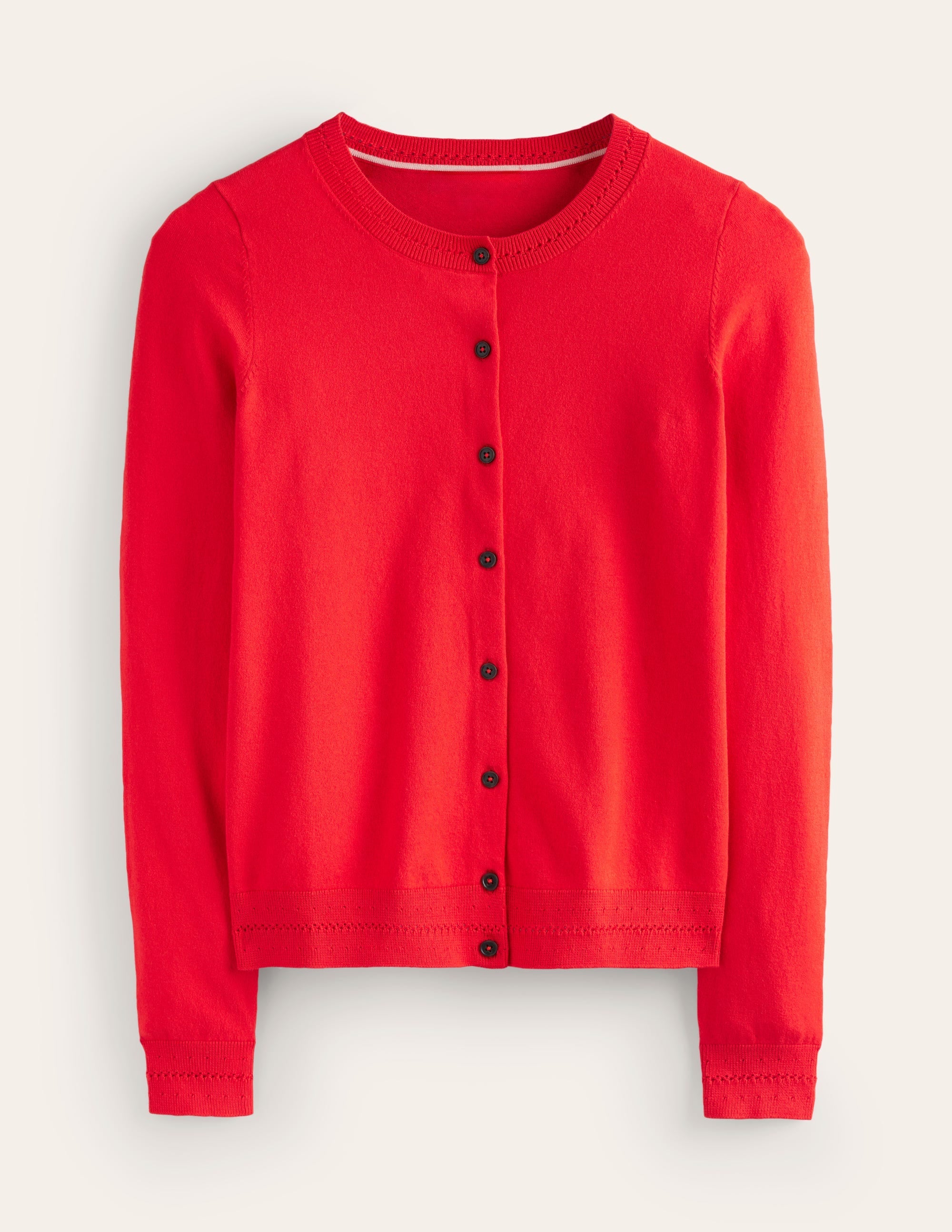 Catriona Cotton Cardigan-Flamenco Red - Image 5