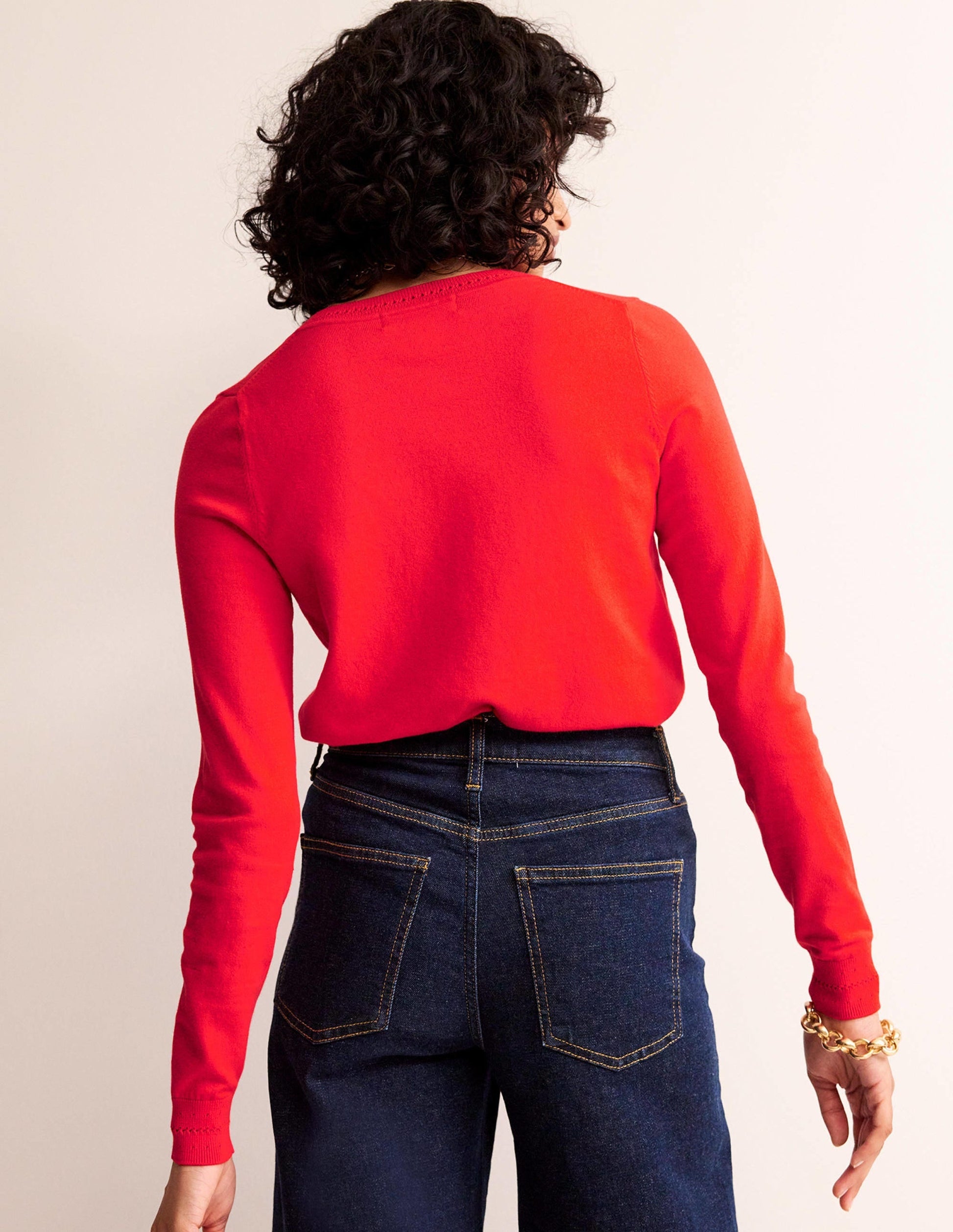 Catriona Cotton Cardigan-Flamenco Red-3