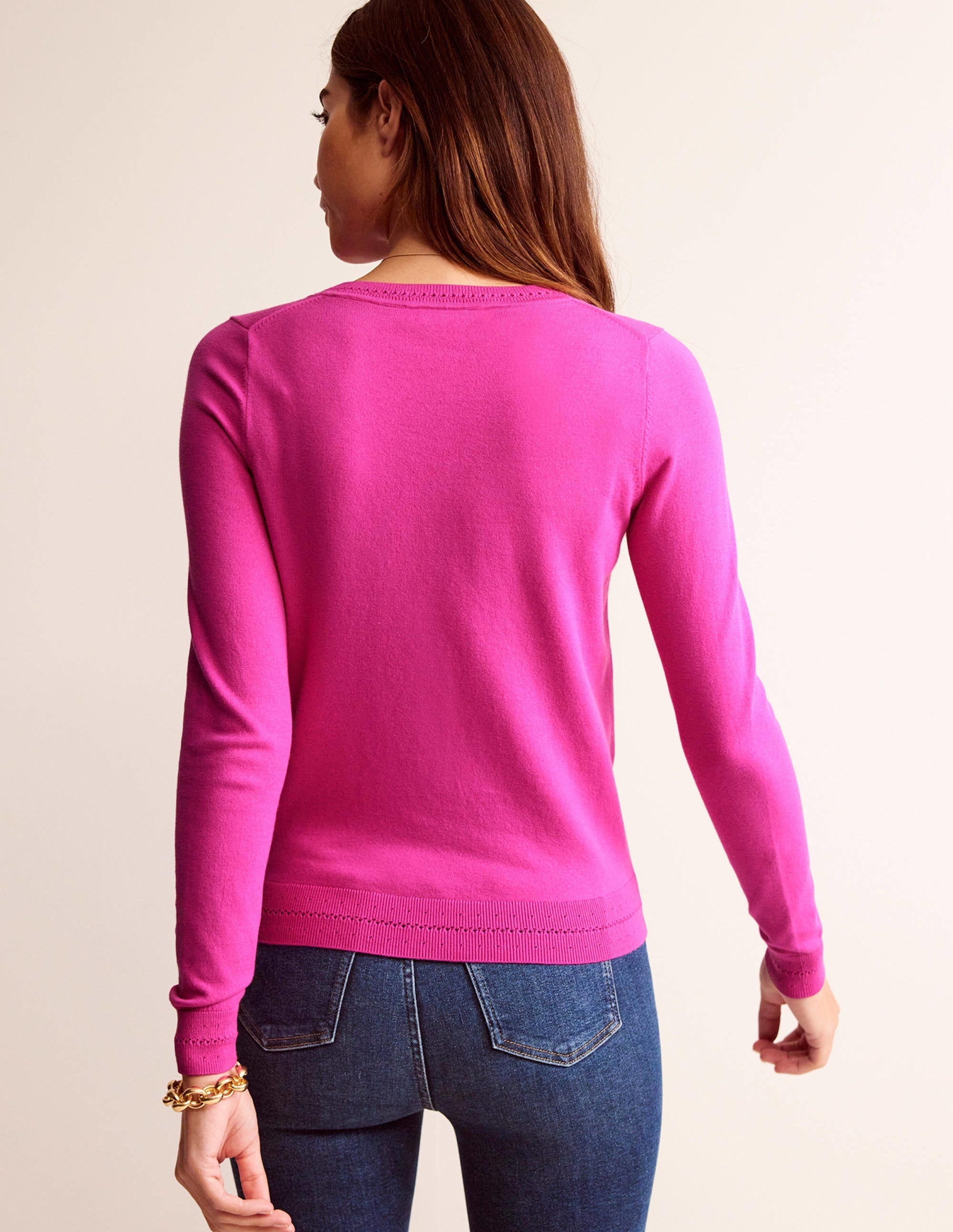 Catriona Baumwoll-Cardigan-Magenta - Image 6
