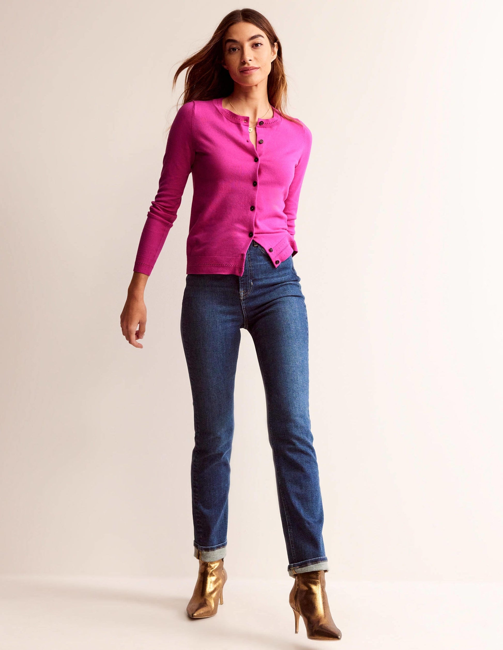 Catriona Baumwoll-Cardigan-Magenta-7