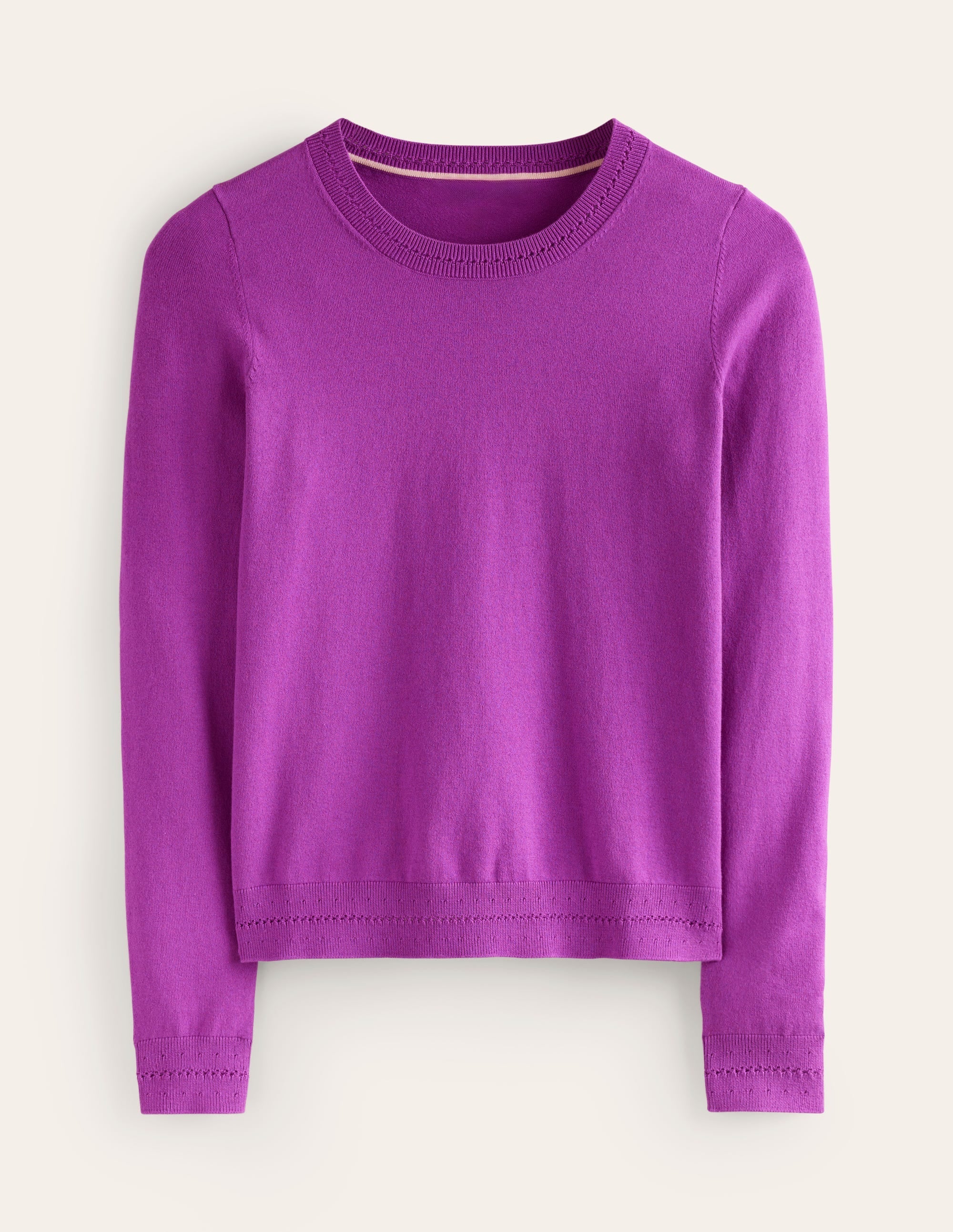 Catriona Cotton Crew Jumper-Jewel Purple - Image 5
