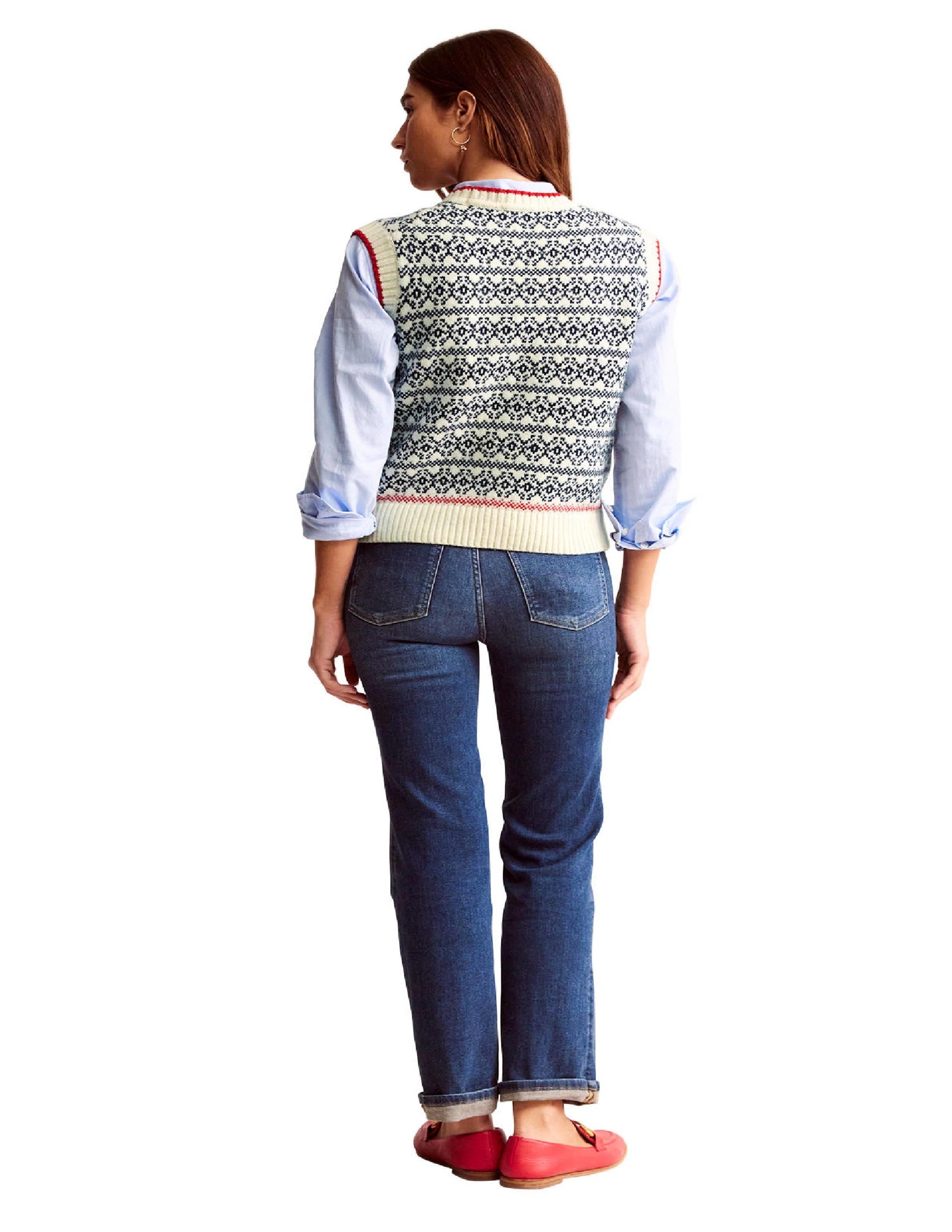 Eleanor Fair Isle Tank-Warm Ivory - Image 6