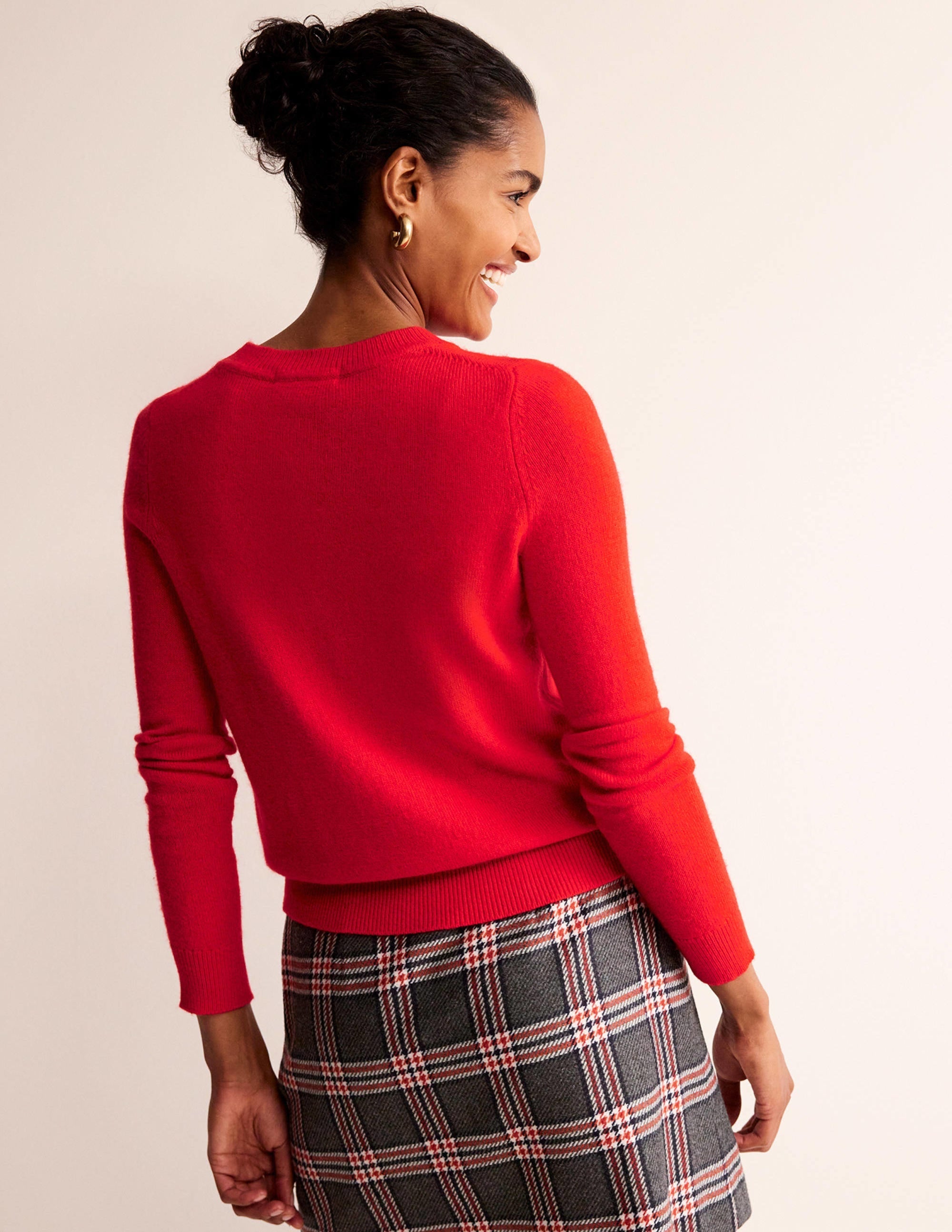 Festive Embroidered Jumper-Brilliant Red, Ding Dong - Image 3
