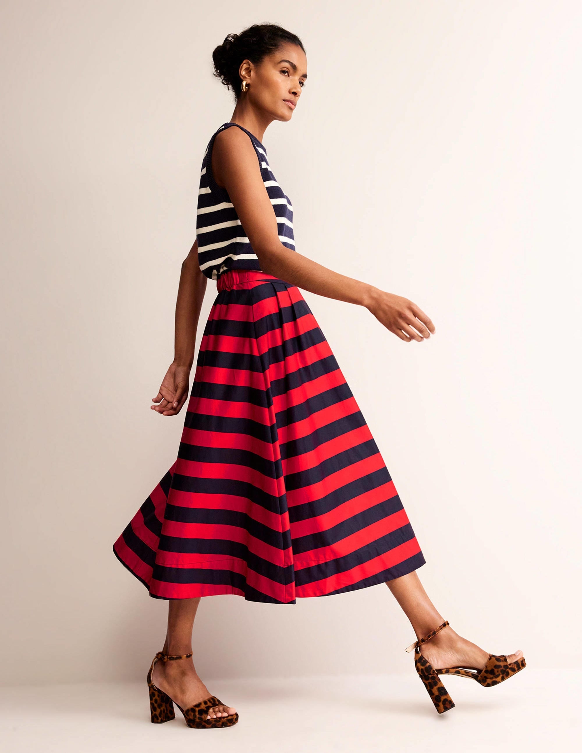 Isabella Cotton Sateen Skirt-Multi, Enchanting Peacock - Image 1