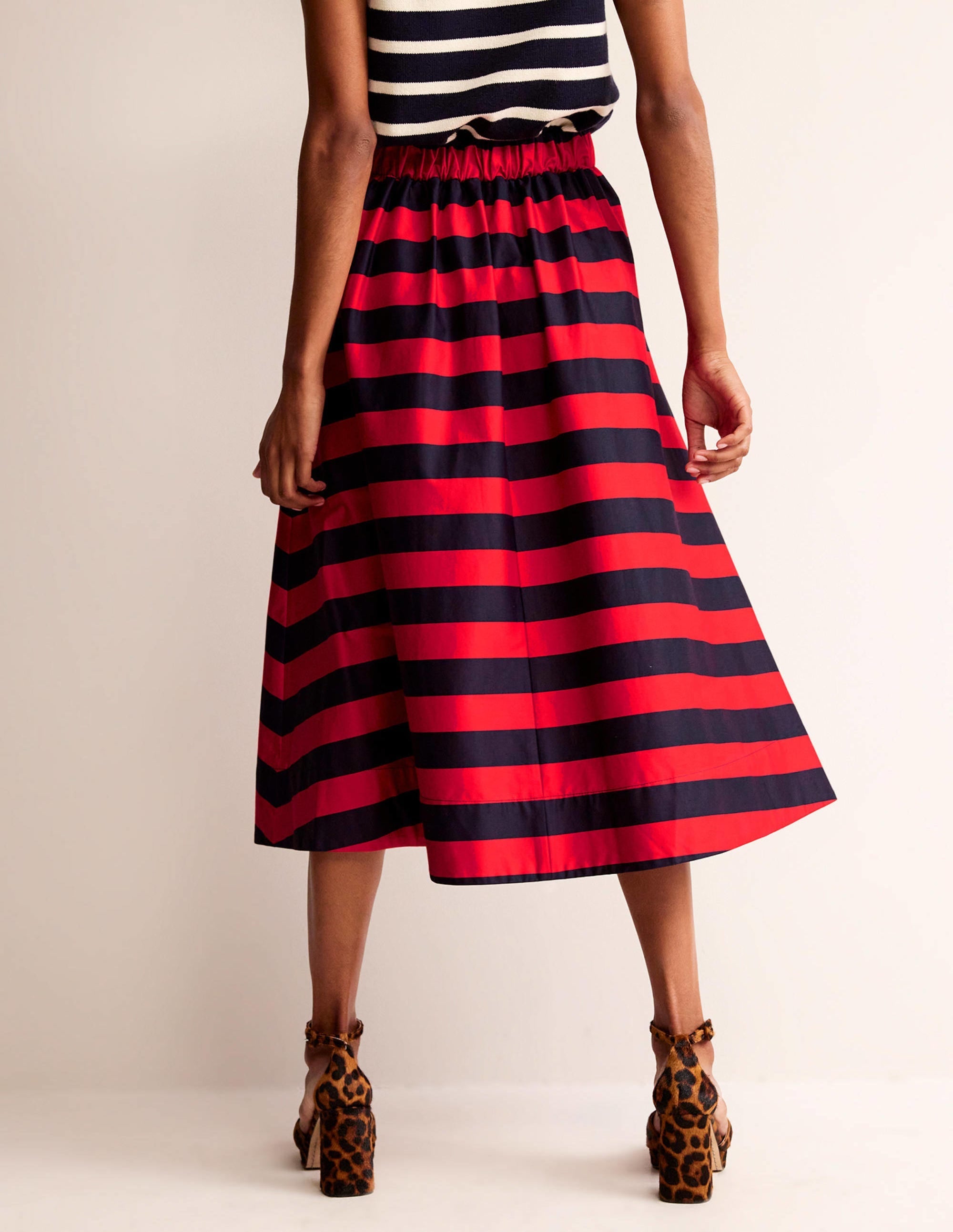 Isabella Cotton Sateen Skirt-Multi, Enchanting Peacock - Image 3