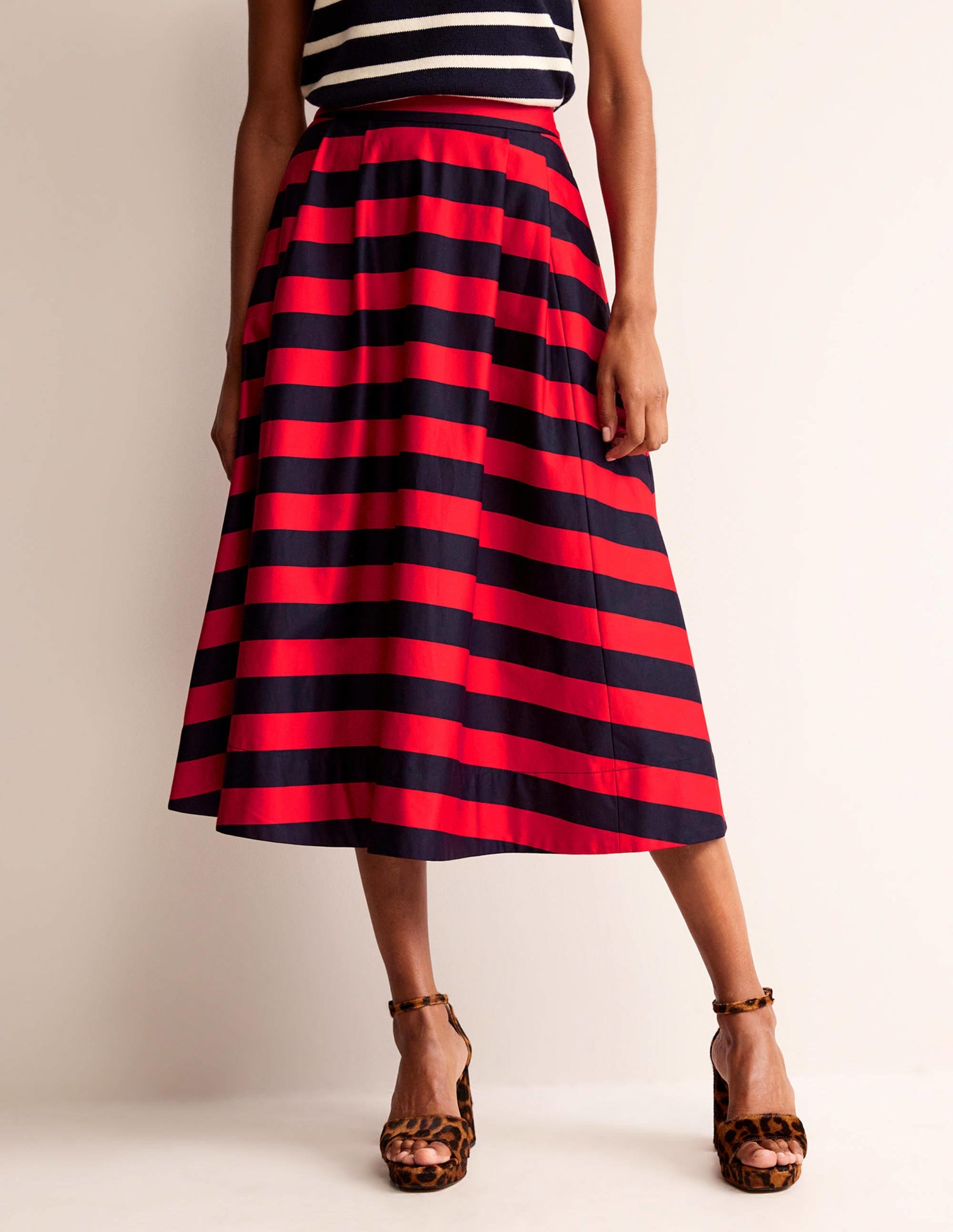 Isabella Cotton Sateen Skirt-Multi, Enchanting Peacock - Image 4