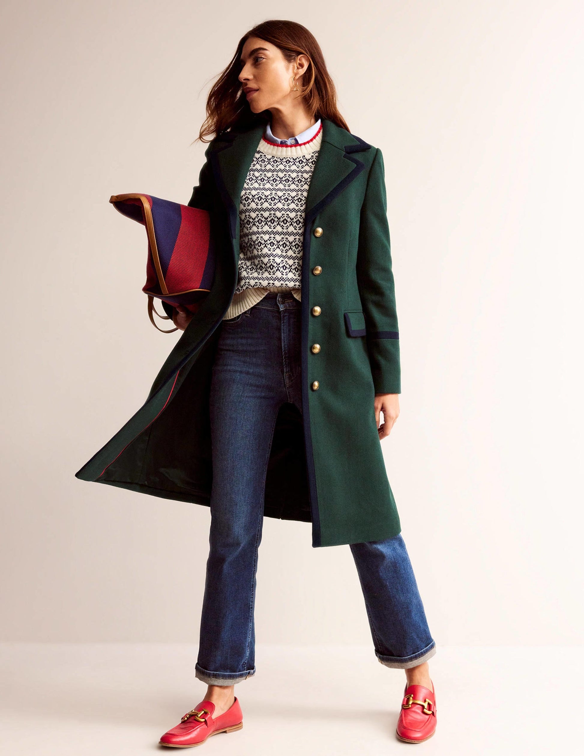 Tipped Military Coat-Chatsworth Green-1