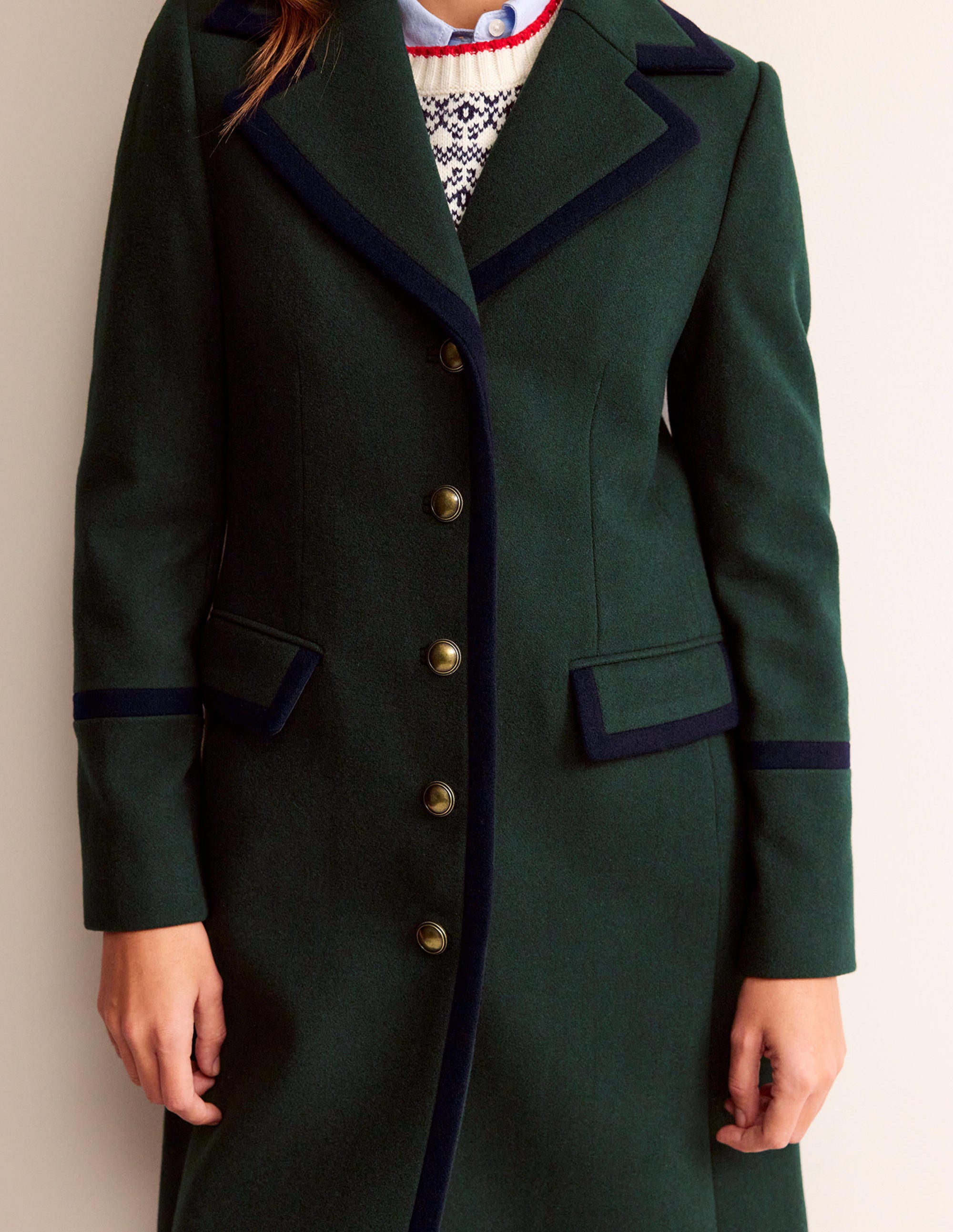 Tipped Military Coat-Chatsworth Green - Image 2