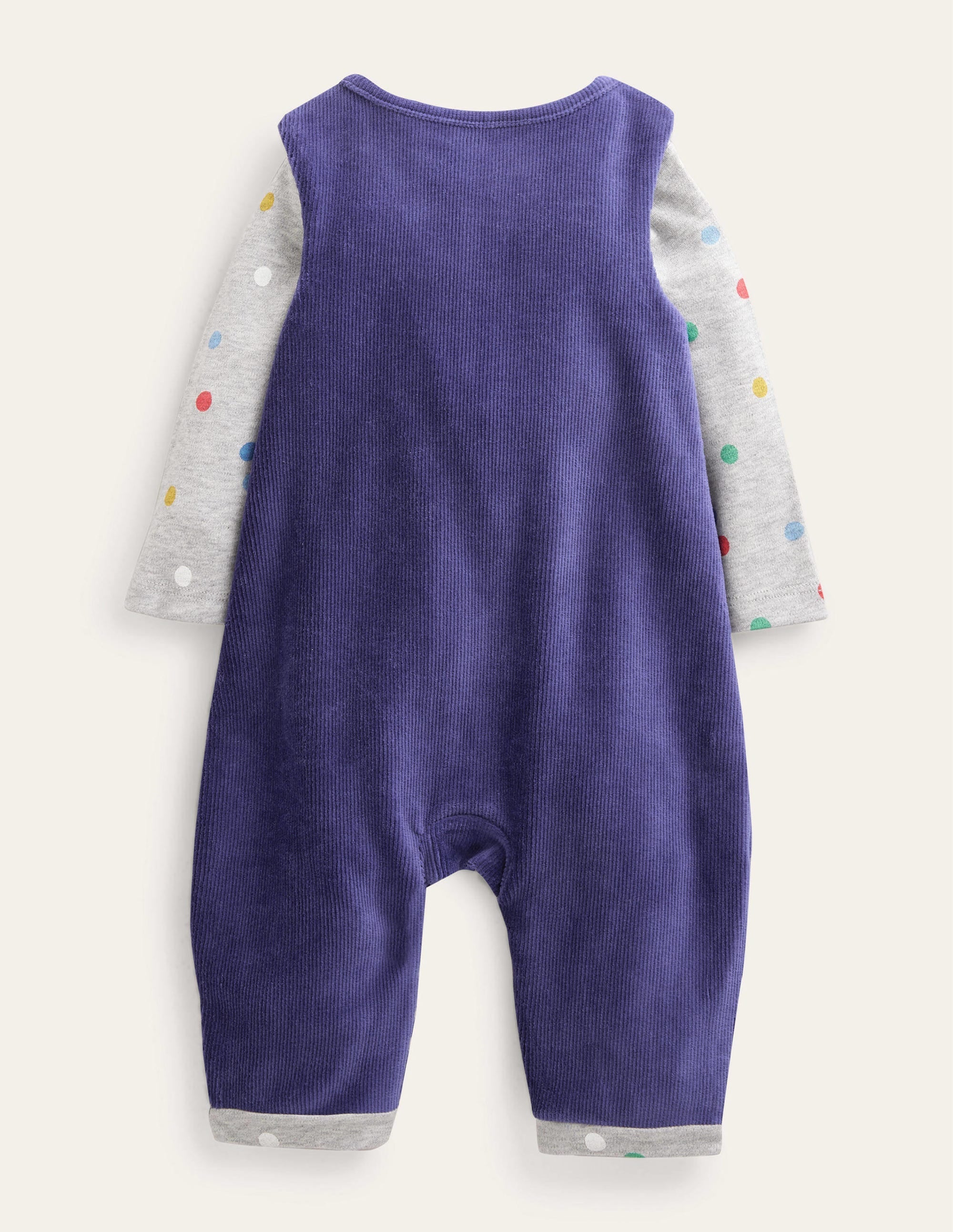 Jersey Cord Dungaree Set-Starboard Blue - Image 2