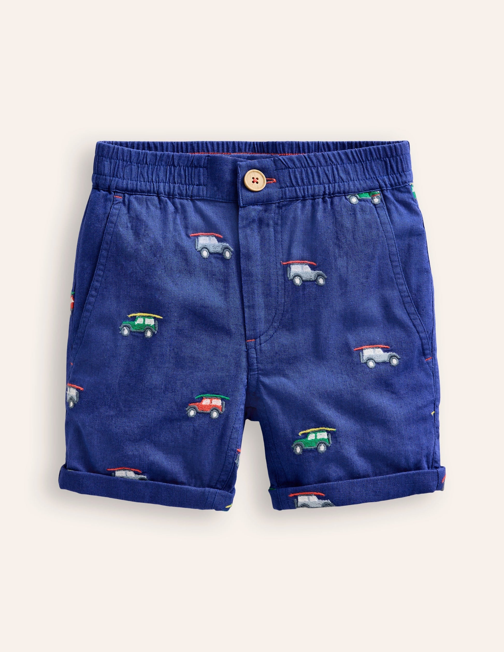 Smart Roll Up Shorts-Sapphire Blue Jeep-1