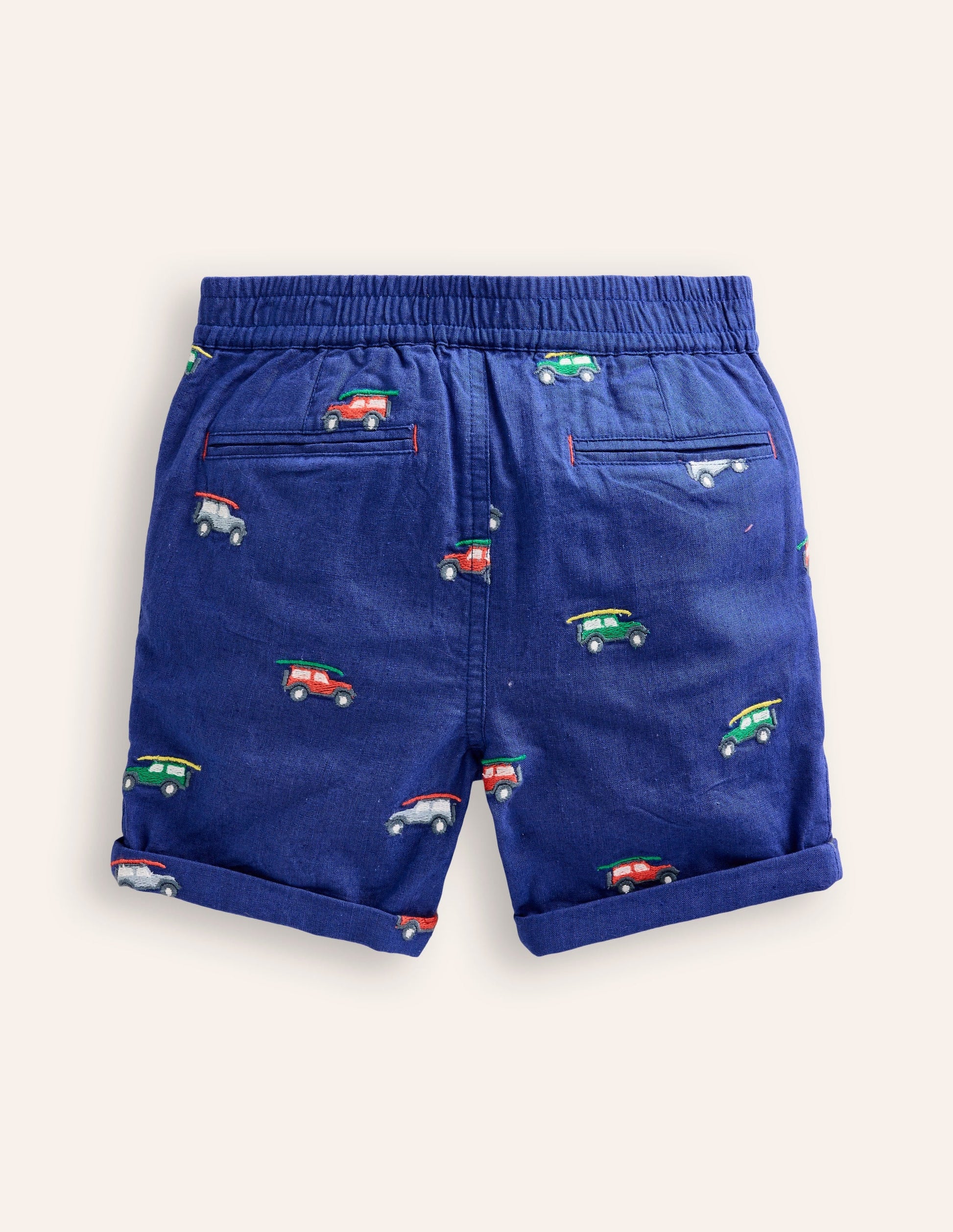Smart Roll Up Shorts-Sapphire Blue Jeep-2