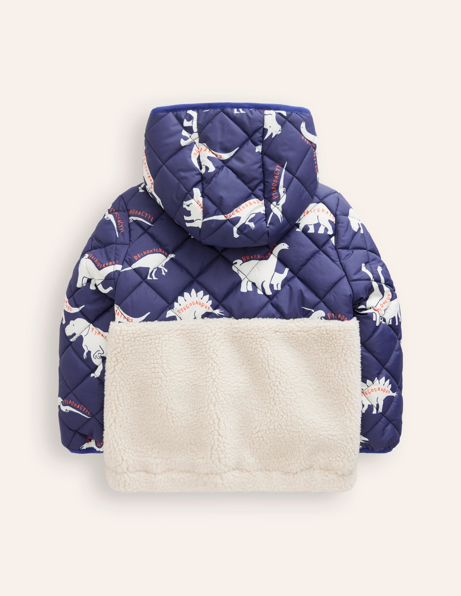 Borg Mix Jacket-College Navy Dino/ Borg-2