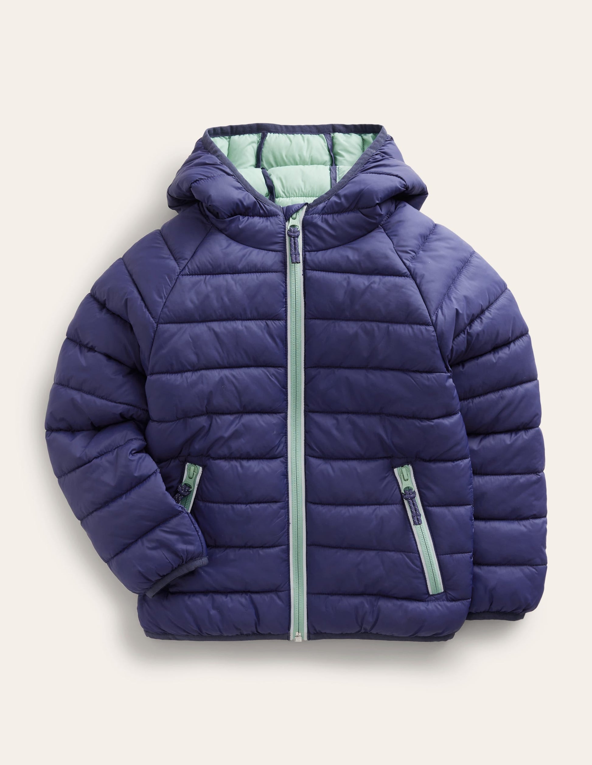 Pack-Away Padded Jacket-College Navy-1