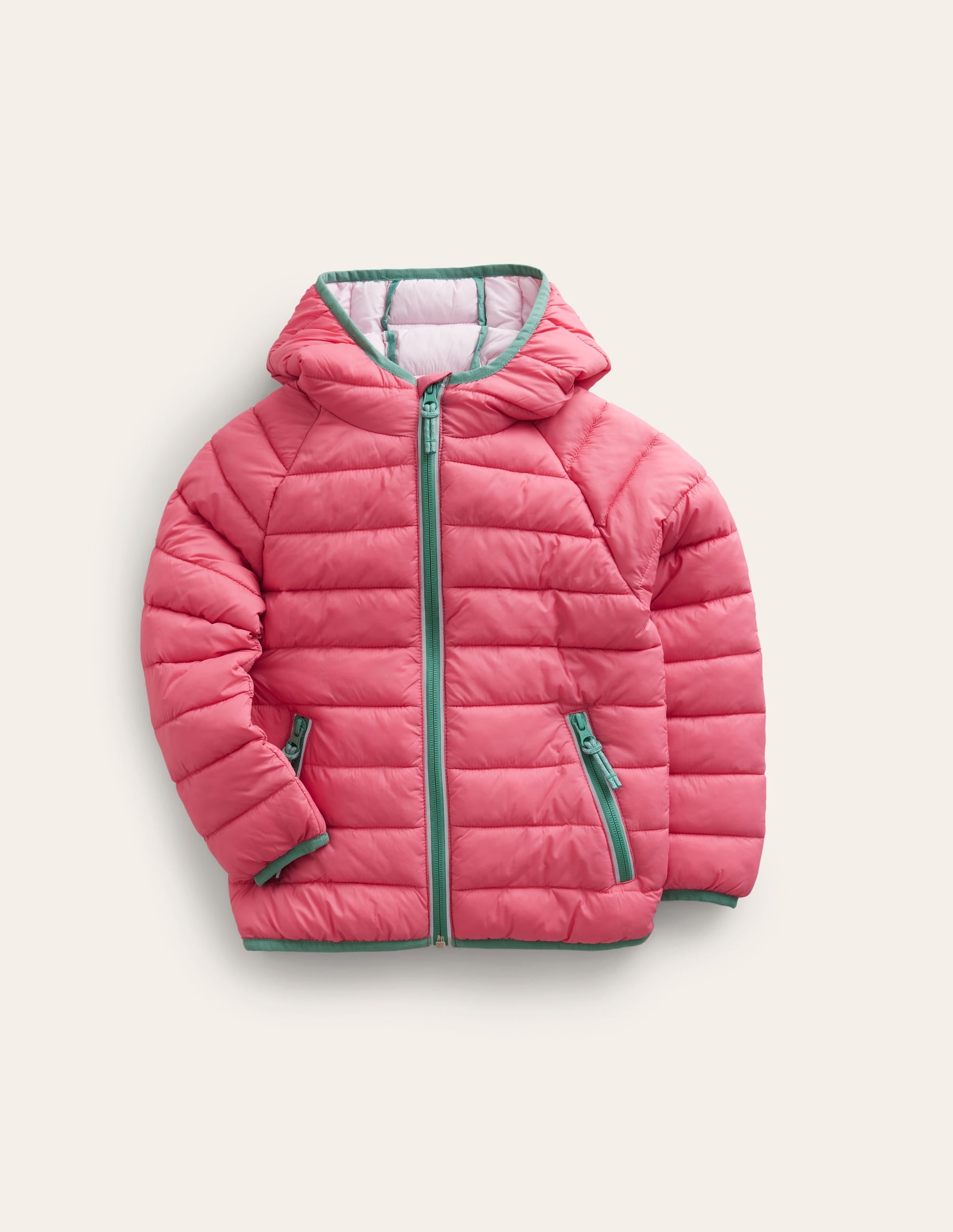 Pack-Away Padded Jacket-Rose Pink - Image 1