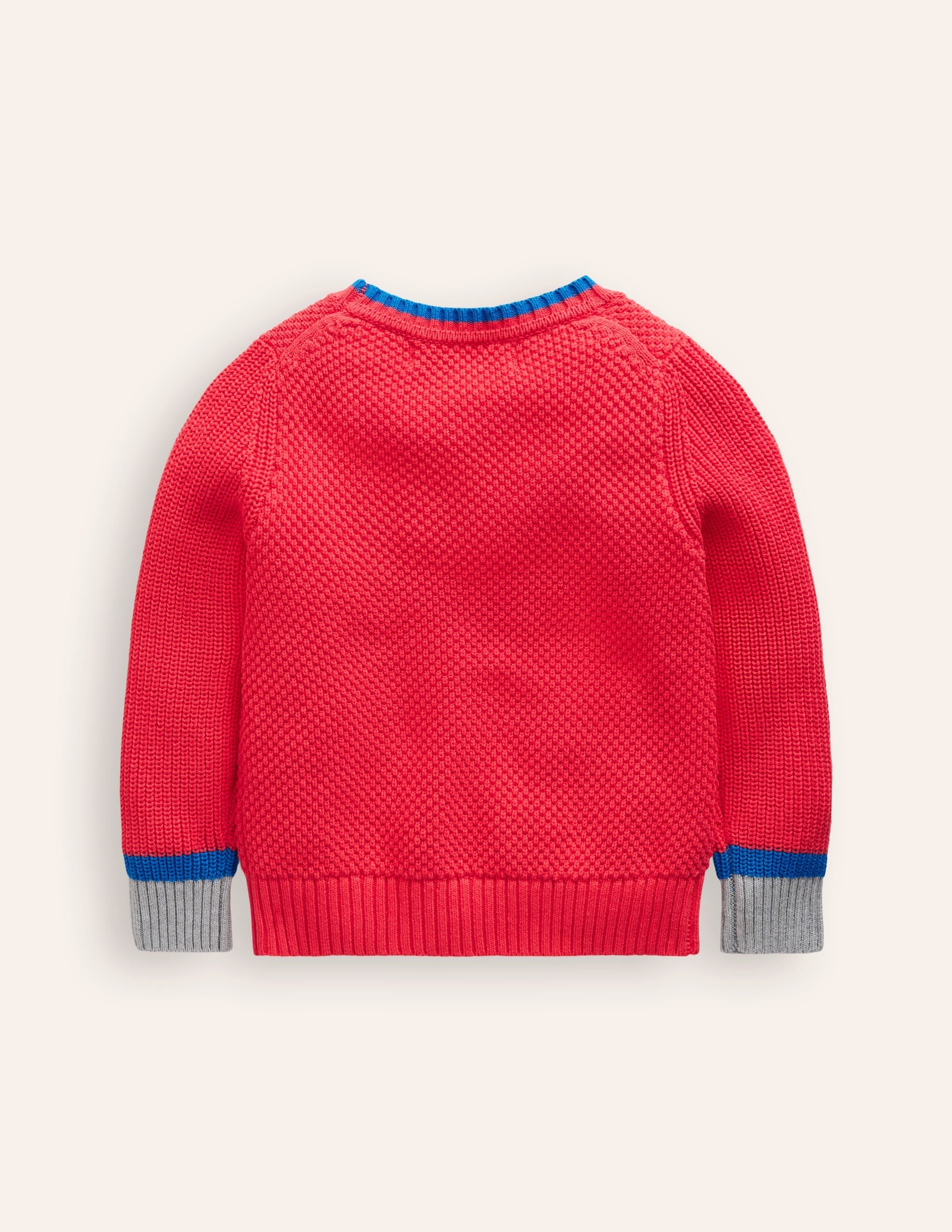 Chunky Cotton Jumper-Jam Red - Image 2