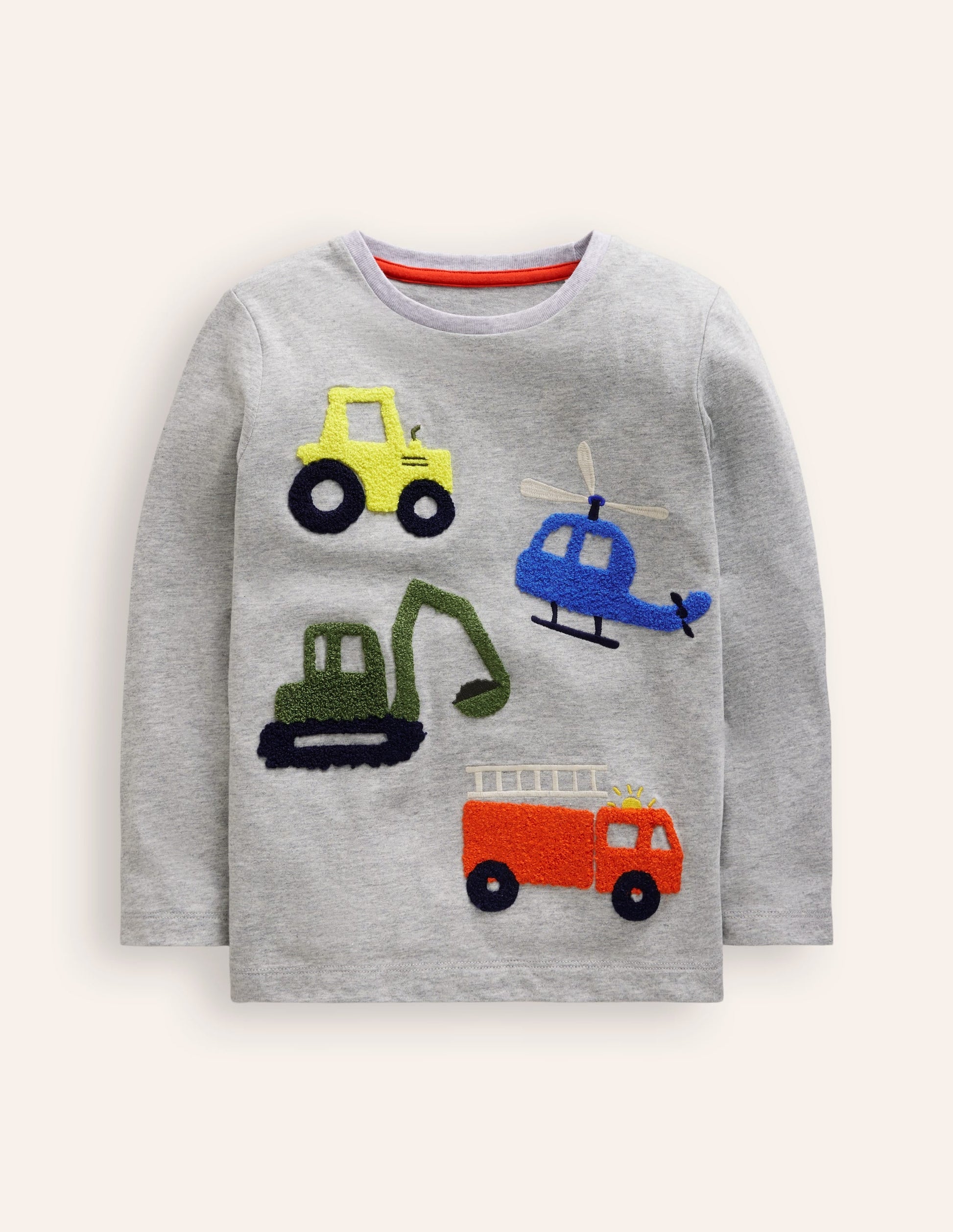 Boucle Detail T-shirt-Grey Marl Diggers-1