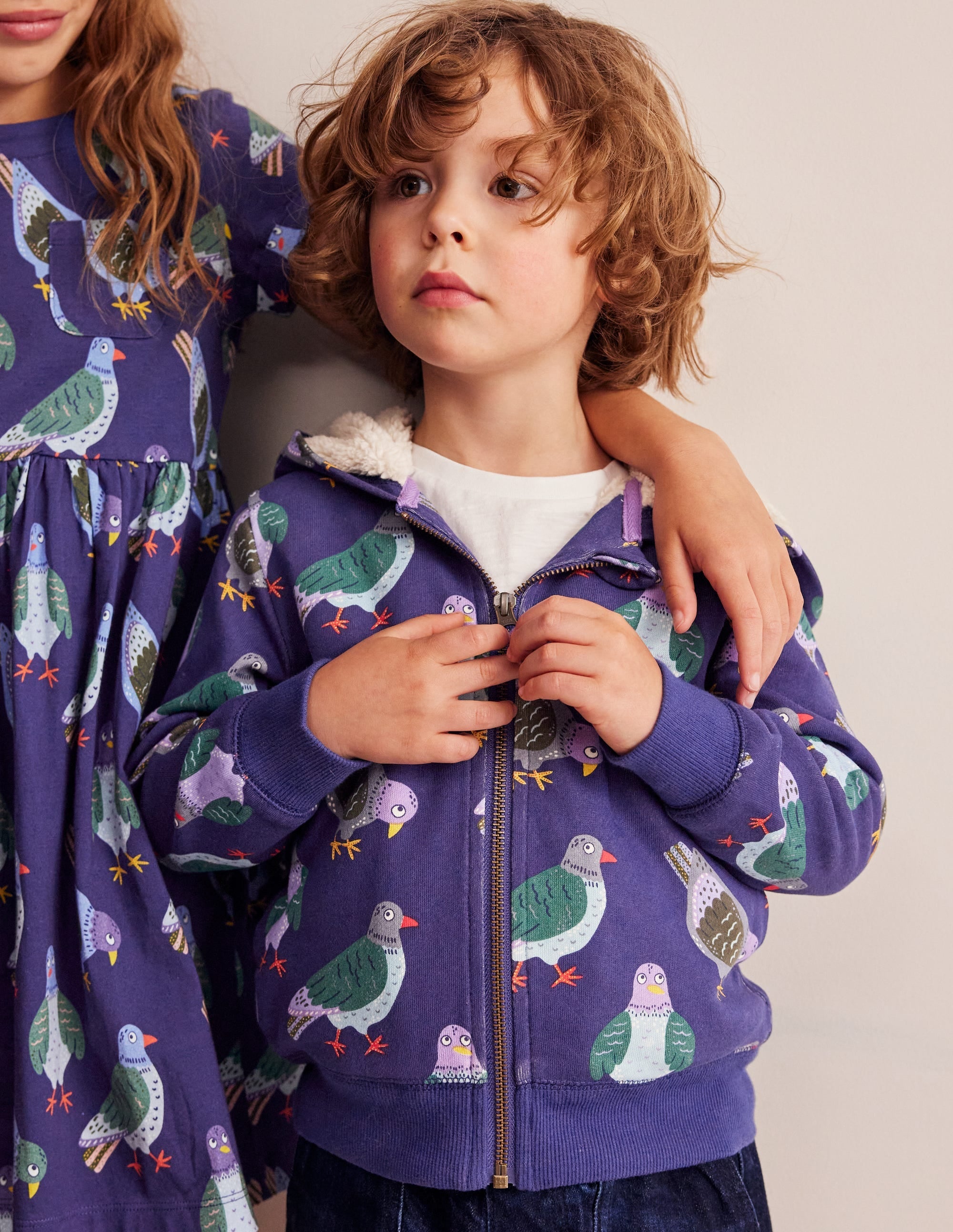 Shaggy-Lined Hoodie-Starboard Blue Pigeons - Image 5