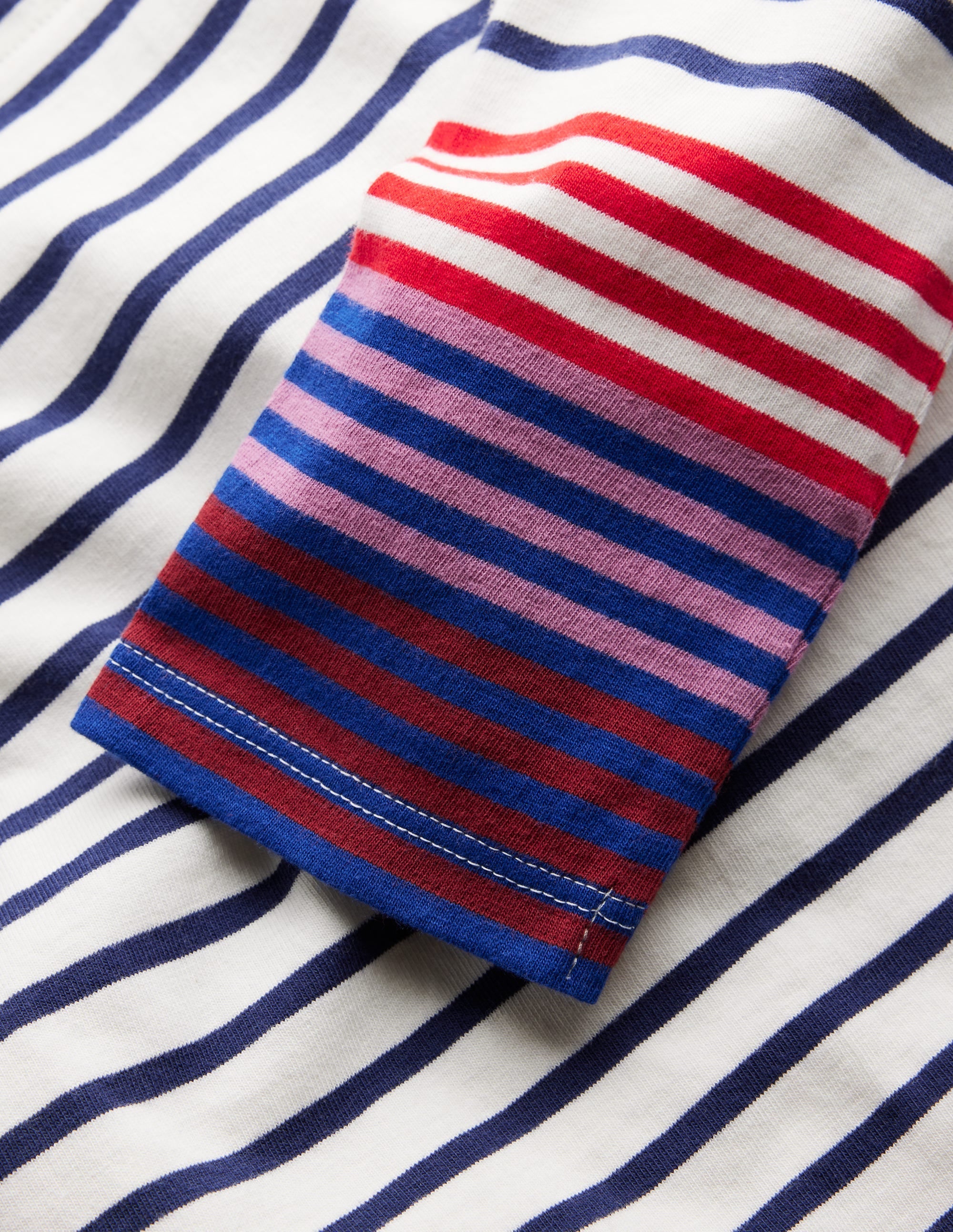 Everyday Breton-Navy/ Pink Cuff - Image 3