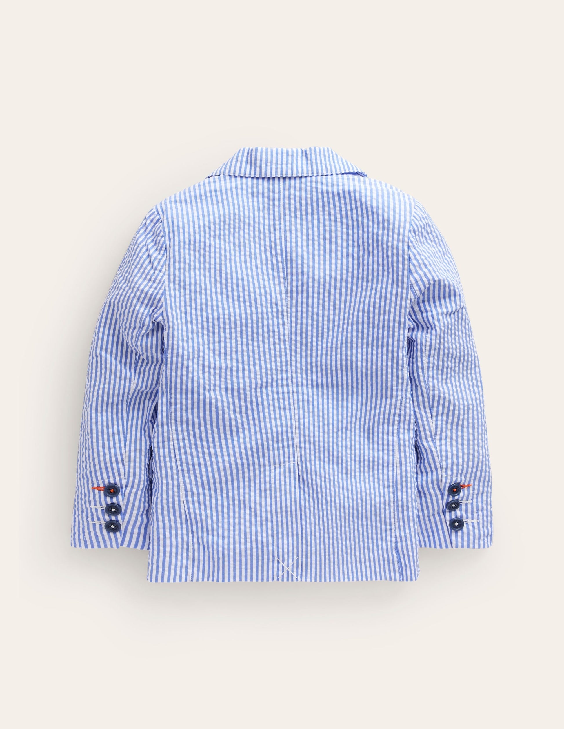 Seersucker Blazer-Vintage Blue / Ivory Stripe-2