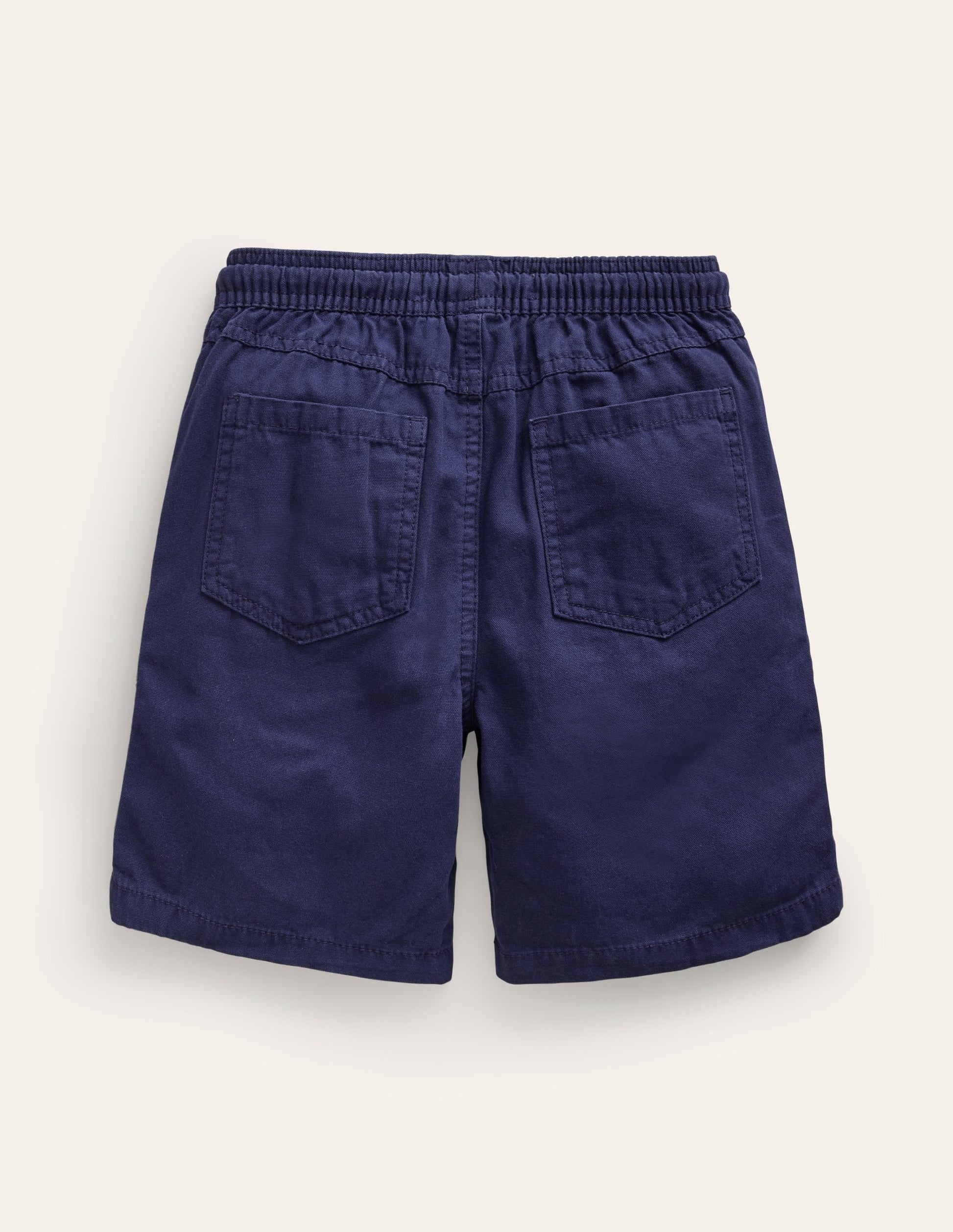 Pull-on Drawstring Shorts-College Navy-2
