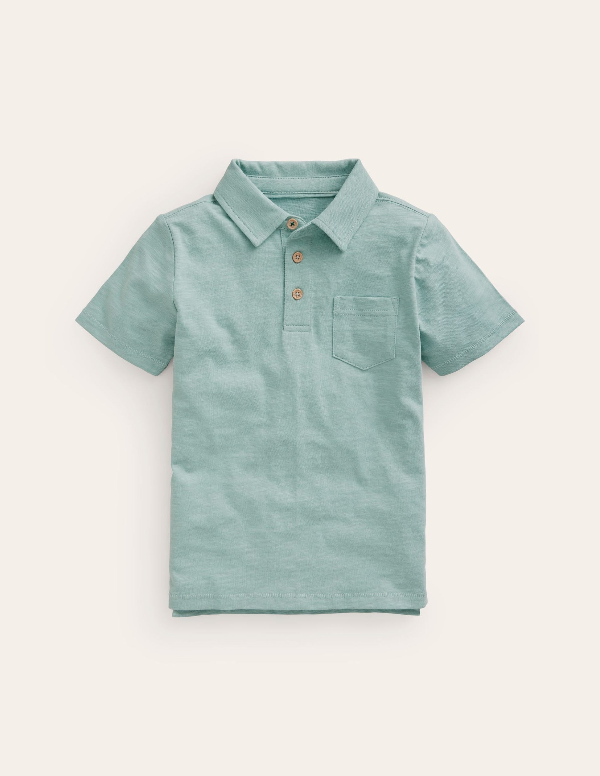 Slub Polo Shirt-Georgian Blue-1