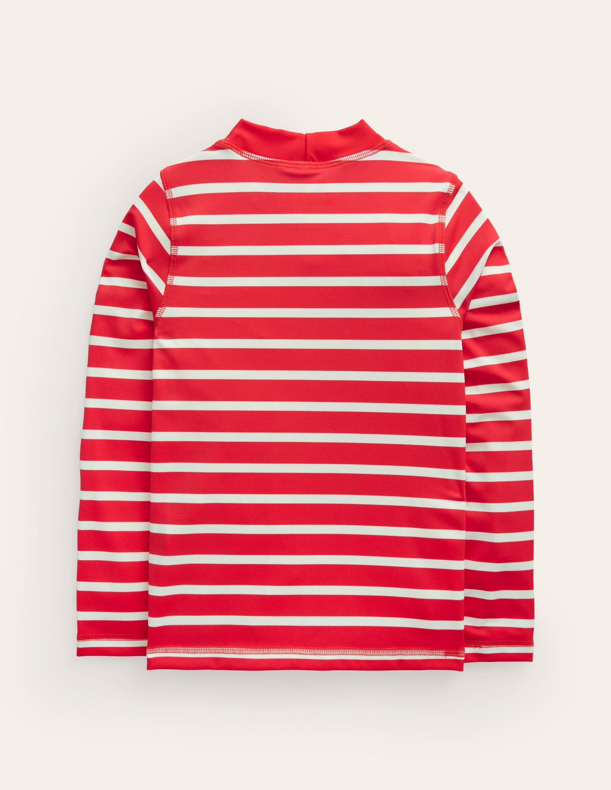 Breton Rash Vest-Red/ Ivory Stripe-2