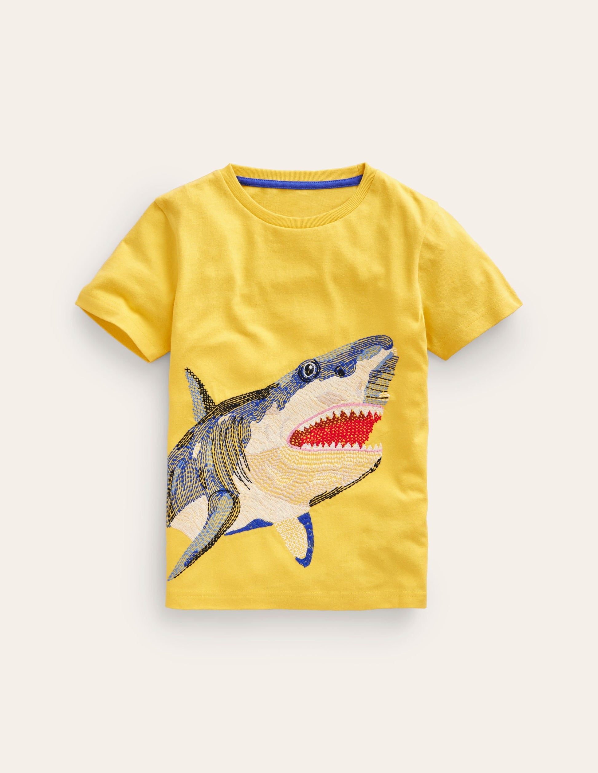 Superstitch Animal T-shirt-Gooseberry Yellow Shark-1
