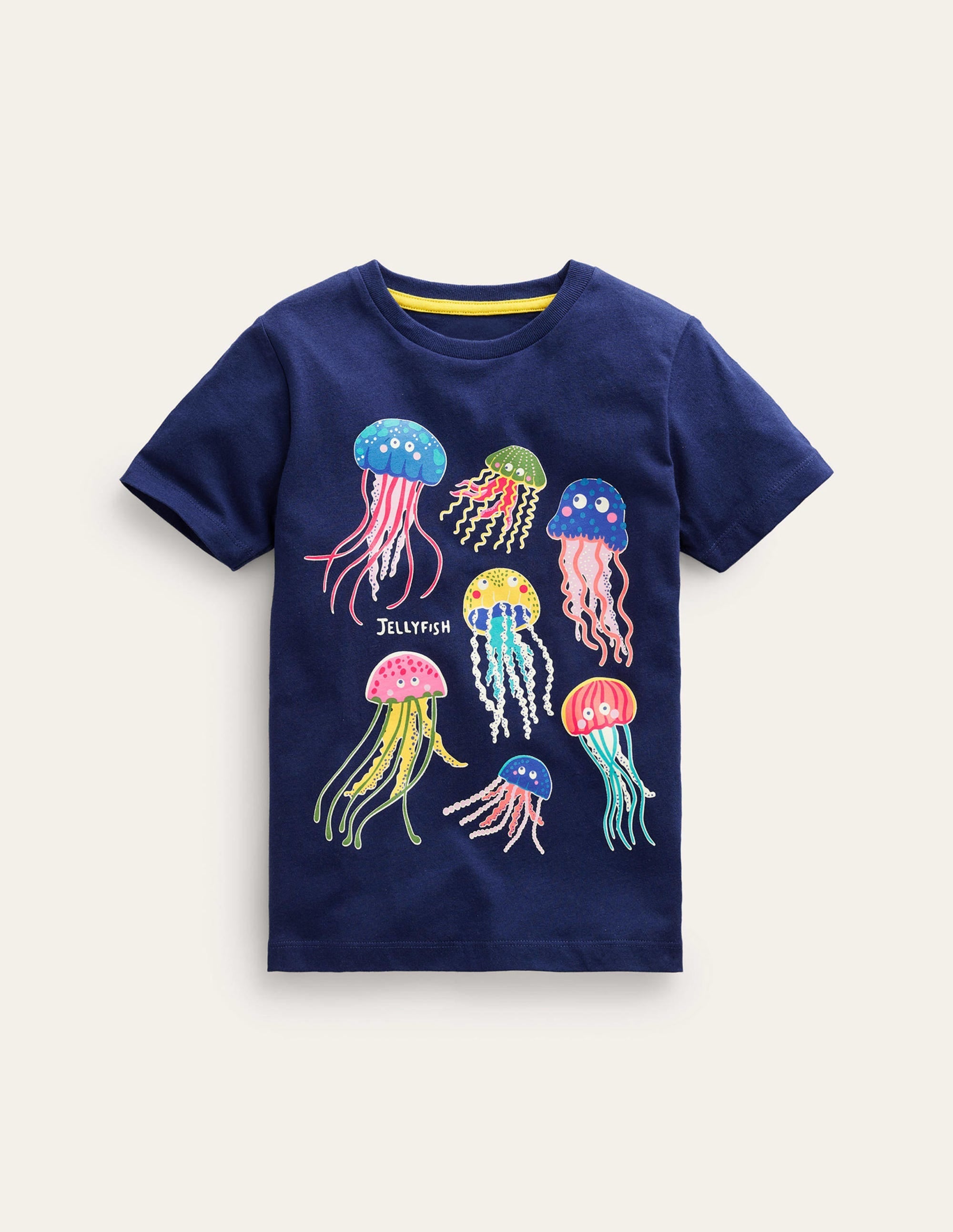 Glow-in-the-dark T-shirt-College Navy Jellyfish - Image 1
