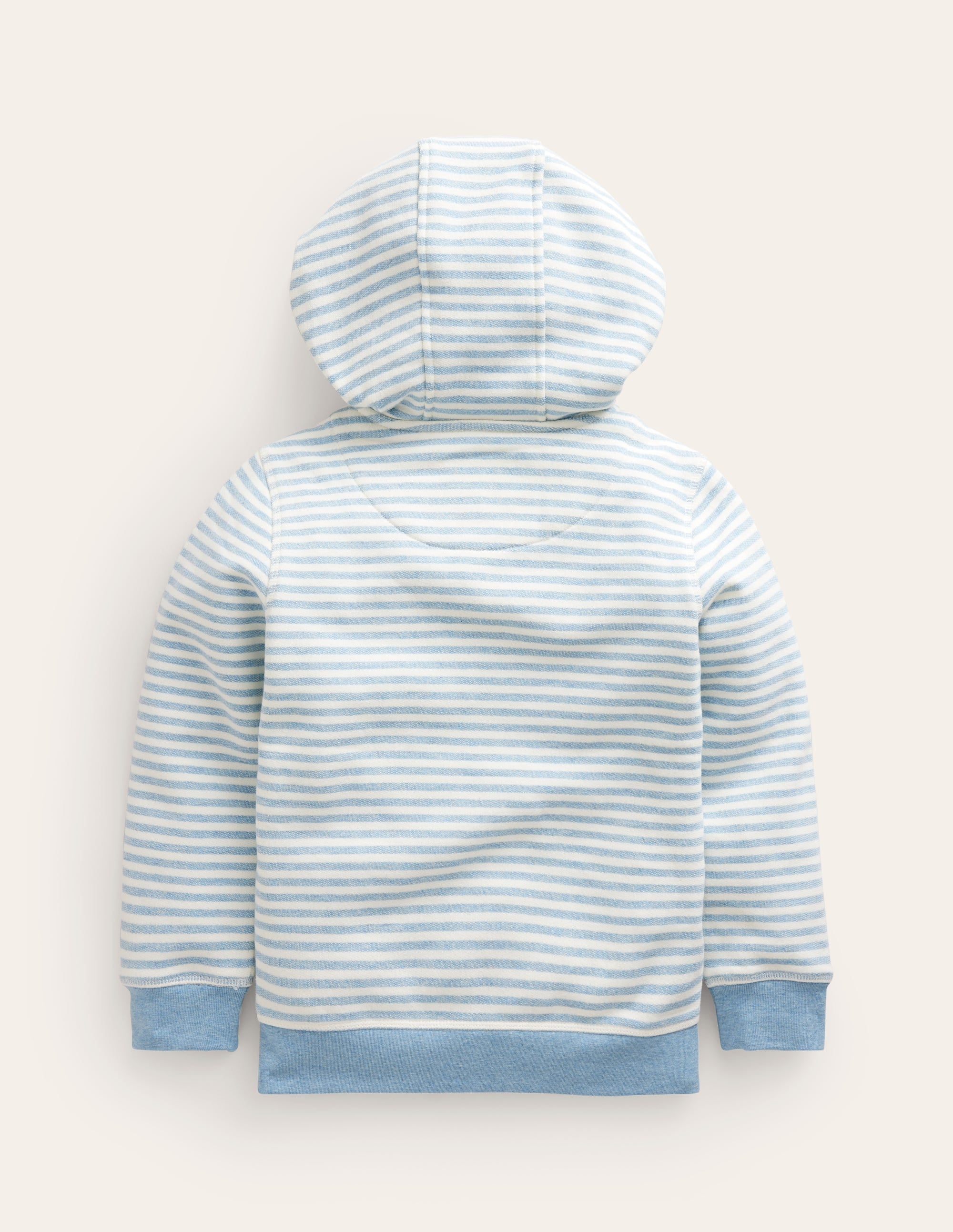 Textured Stripe Hoodie-Duck Egg Blue/Ivory - Image 2