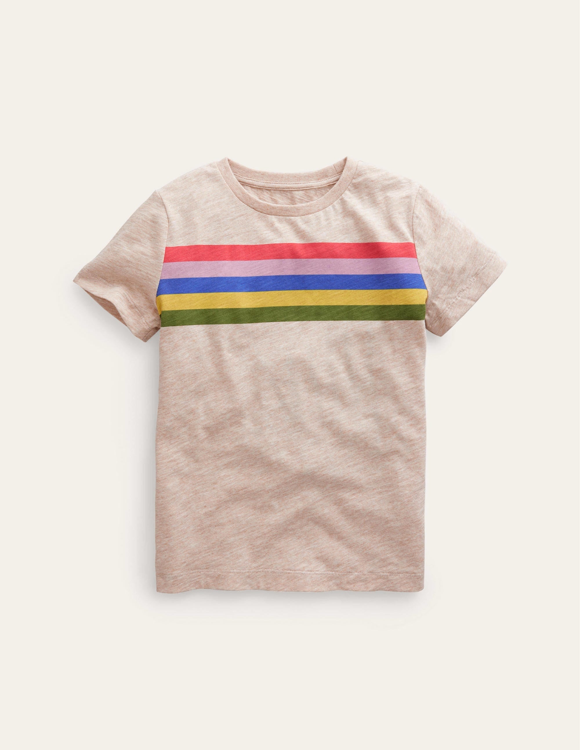 Rainbow Stripe Slub T-shirt-Jam/Blue Stripe - Image 1