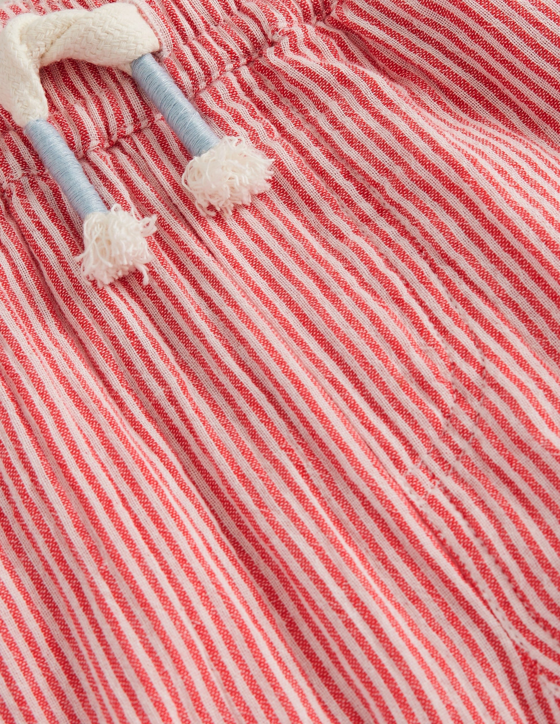 Lightweight Holiday Shorts-Jam Red / Ivory Stripe-3