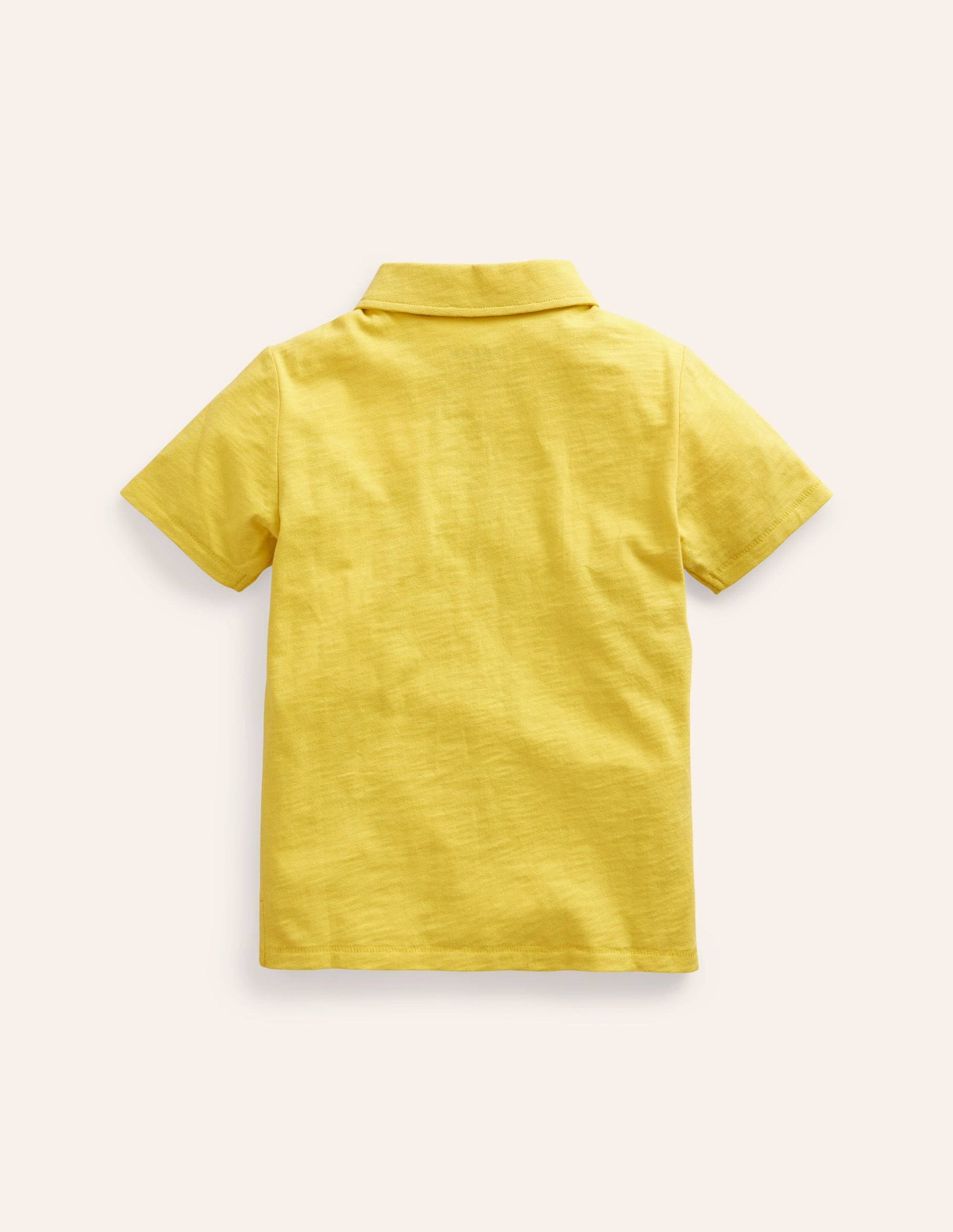 Slub Polo Shirt-Lemon Yellow-2