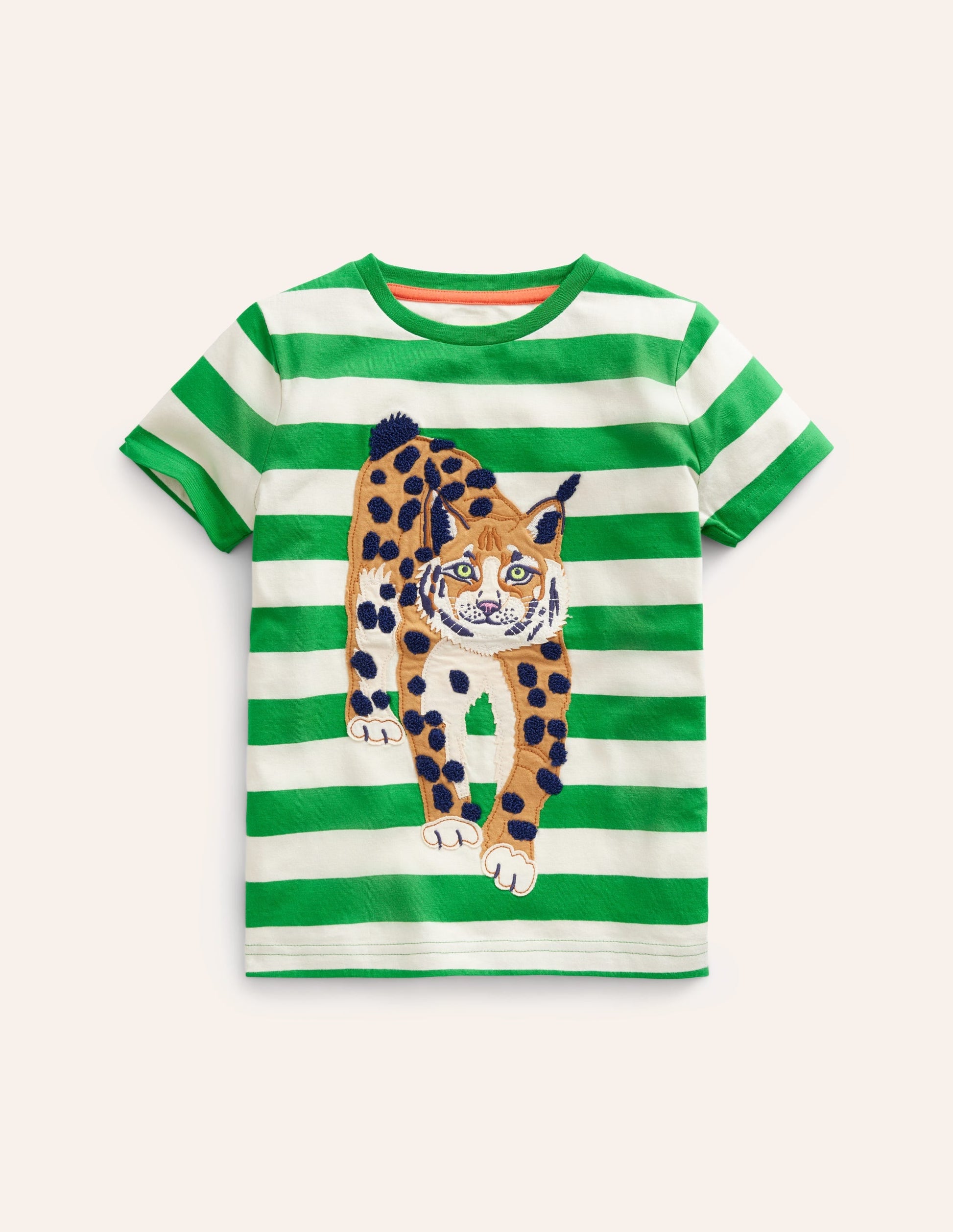 Big Appliqué Logo T-shirt-Runner Bean Green/ Ivory Lynx-1