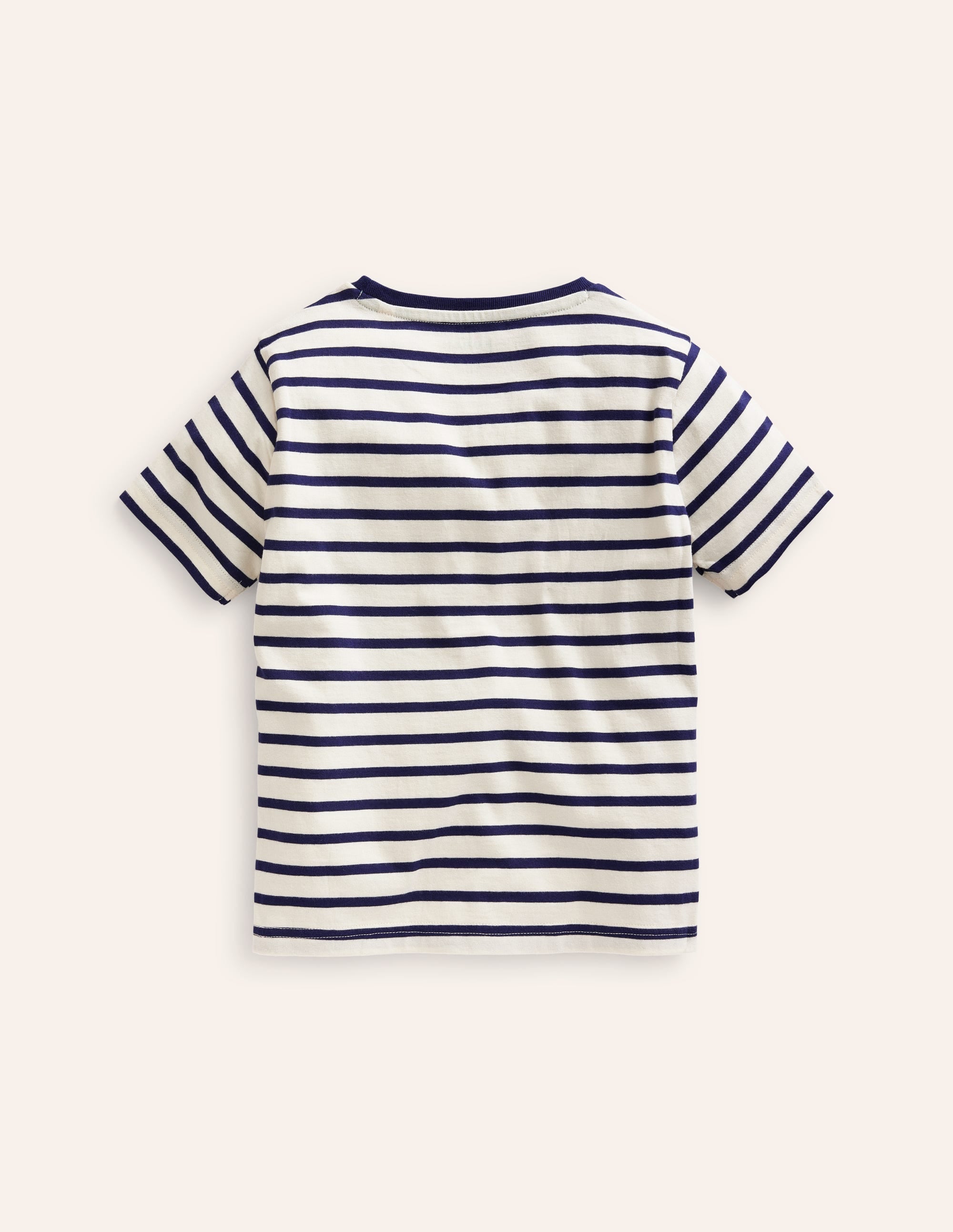 Big Appliqué Logo T-shirt-College Navy/ Ivory Giraffe - Image 2