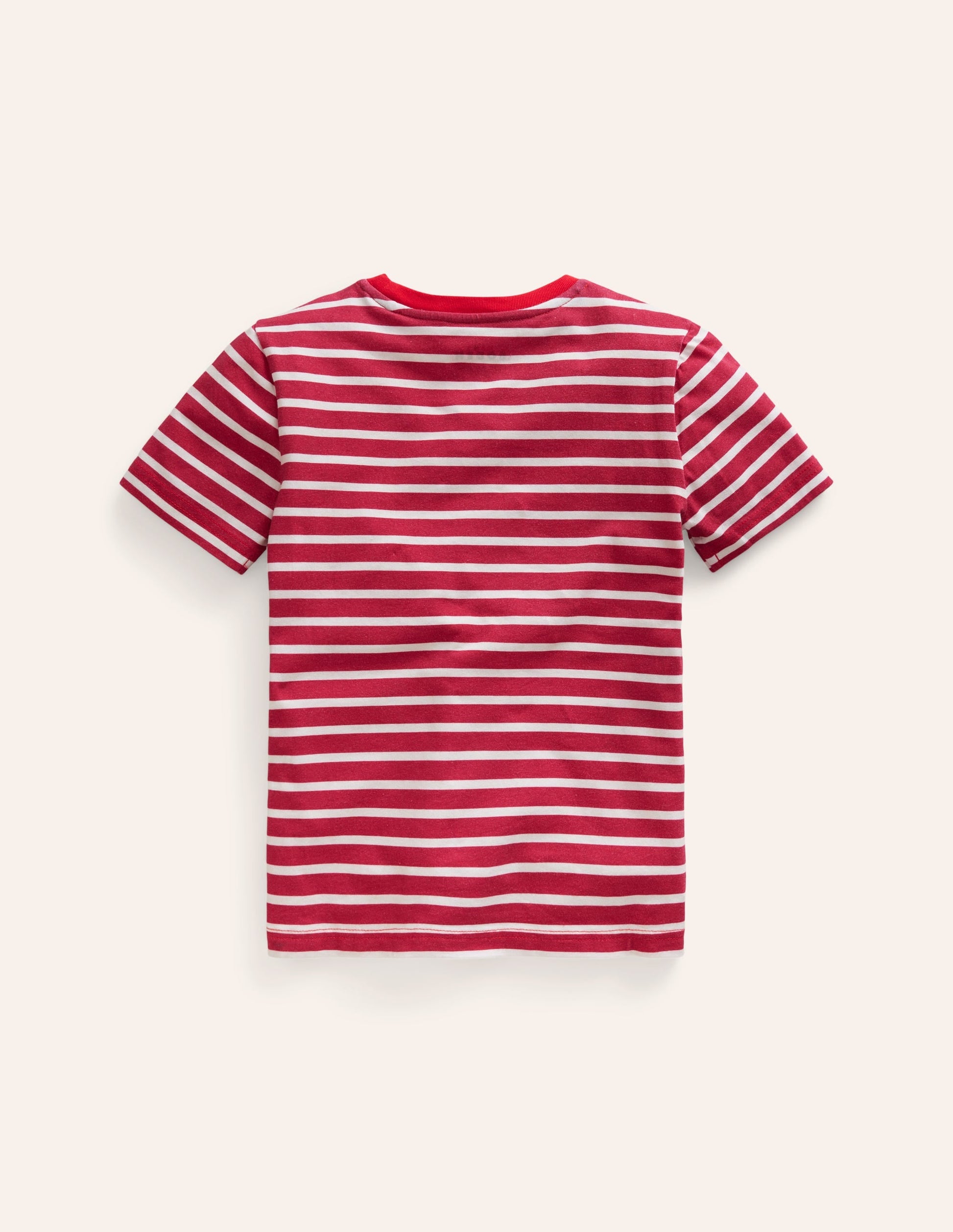 Appliqué Textured T-shirt-Jam Red/Ivory Bugs-2
