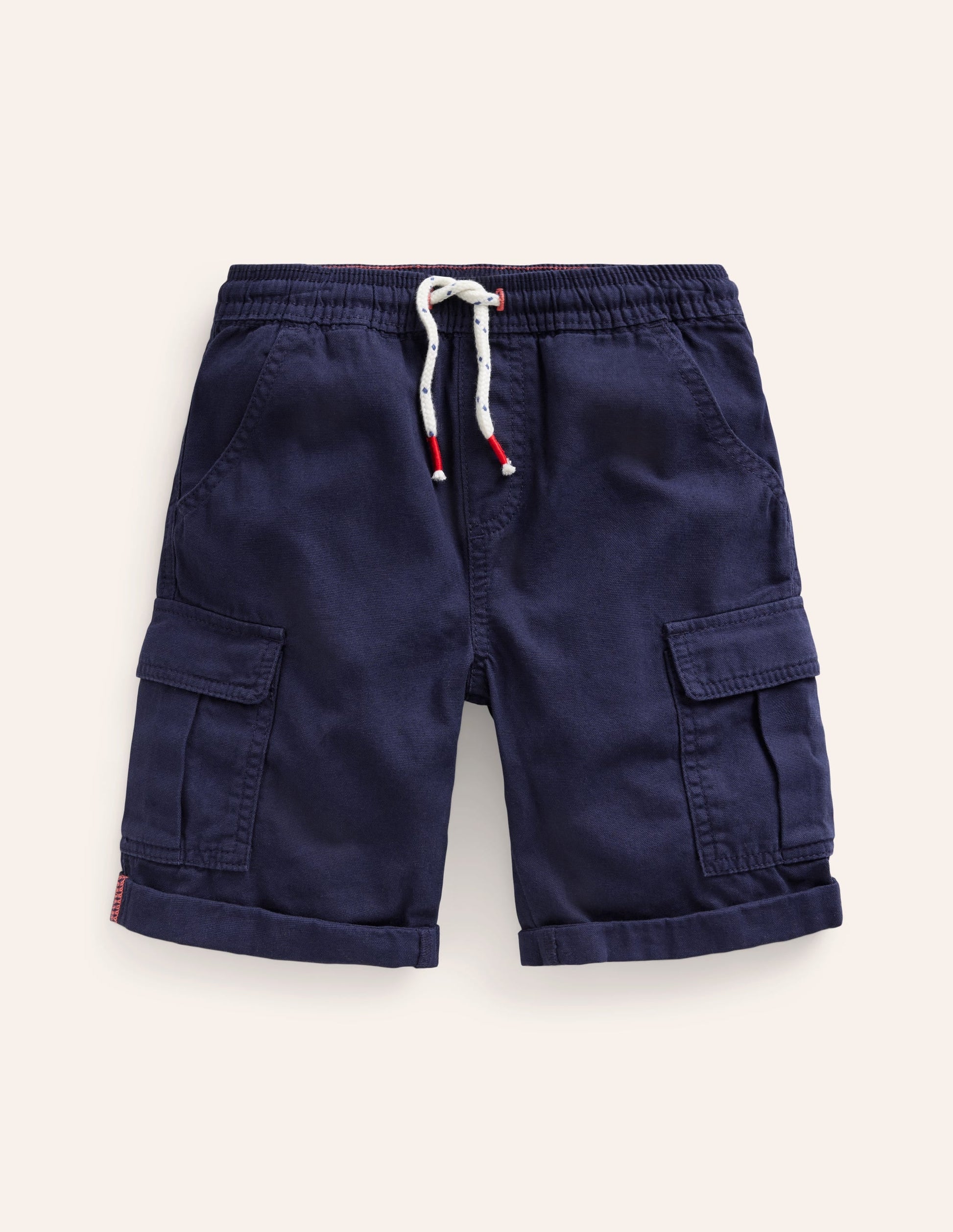 Garment Dye Cargo Shorts-College Navy-1