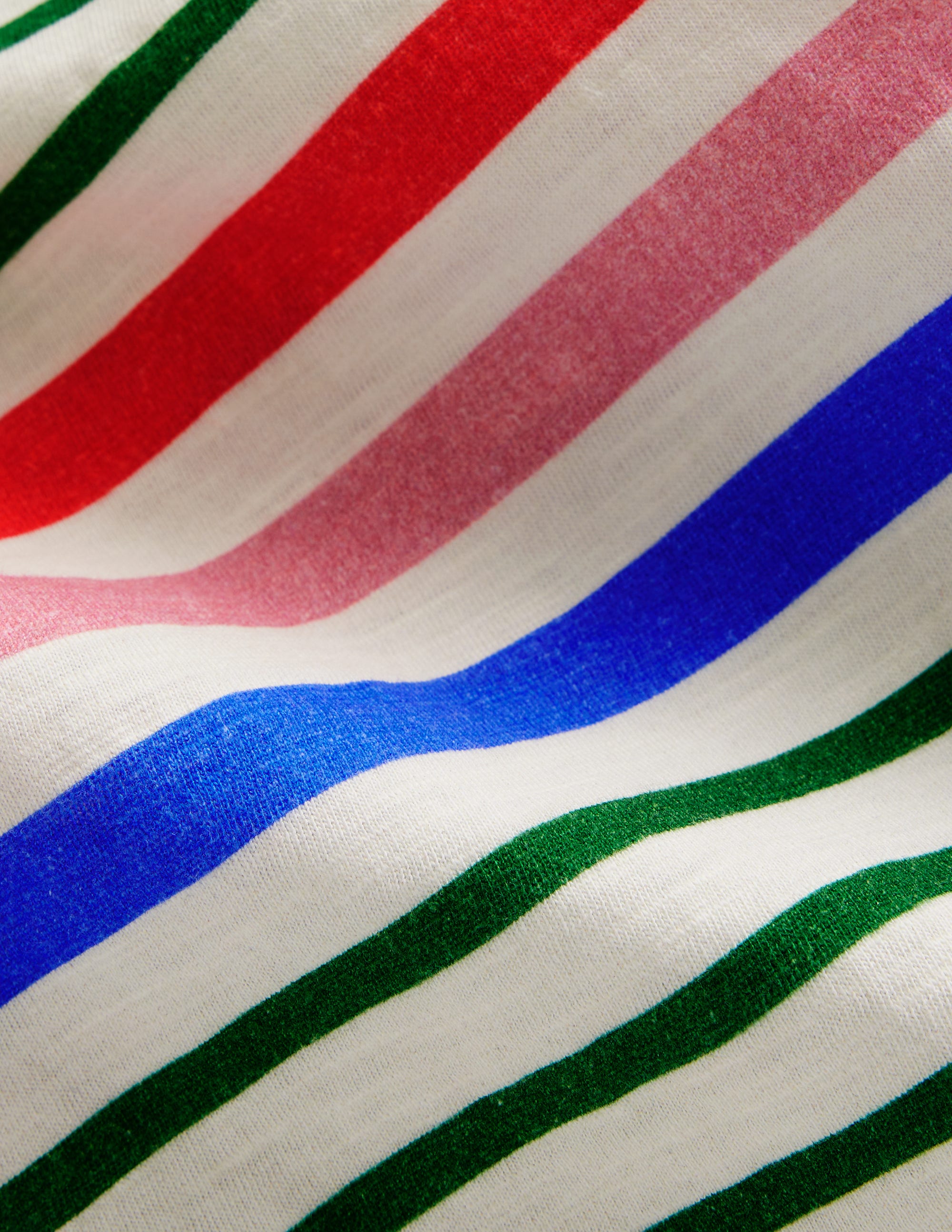 Rainbow Stripe Slub T-shirt-Highland Green Multi Stripe - Image 3
