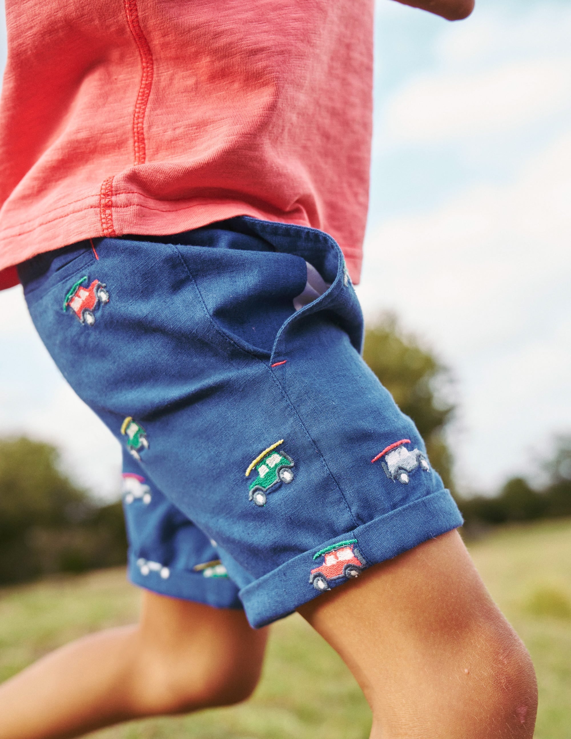 Smart Roll Up Shorts-Sapphire Blue Jeep - Image 5