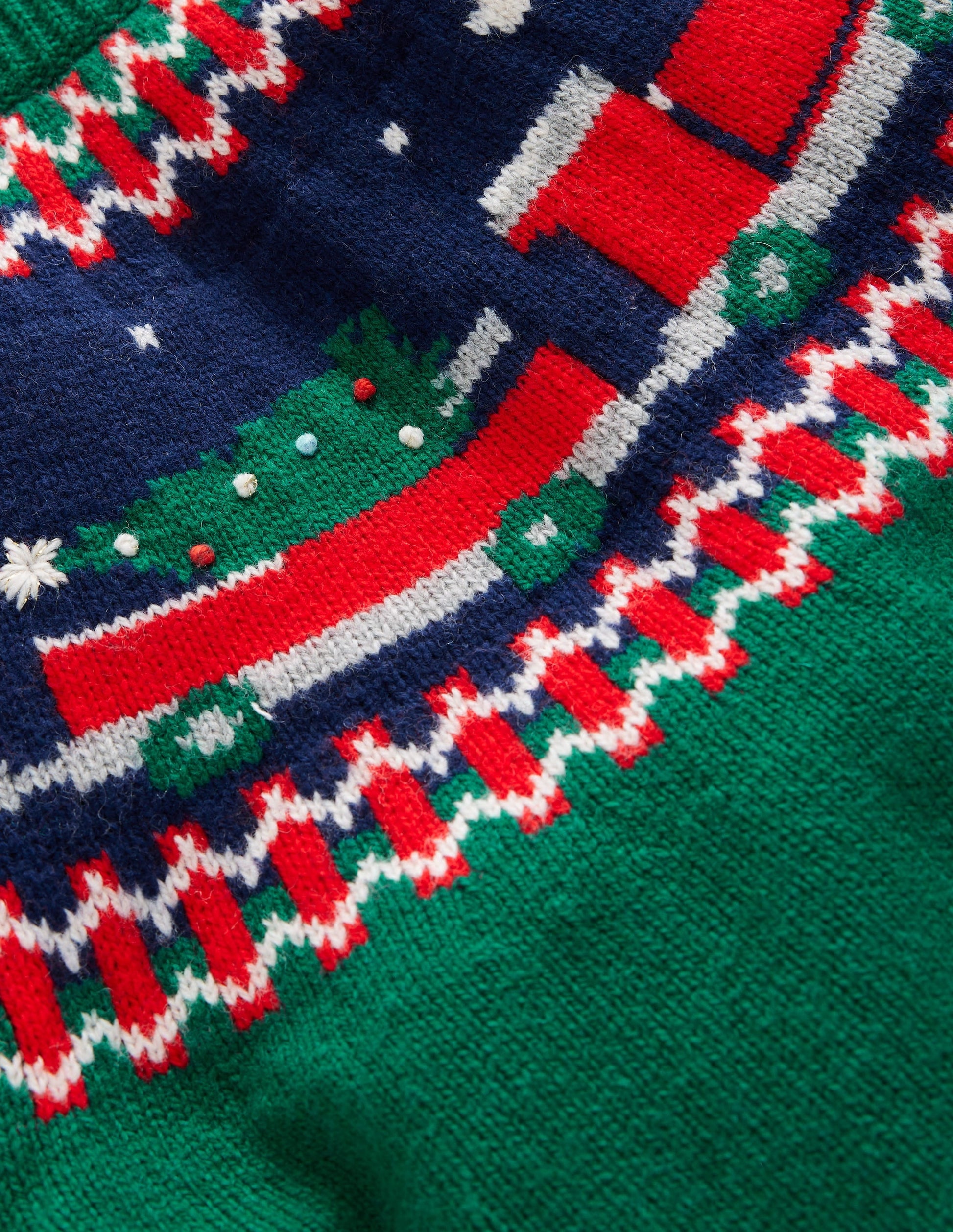Fair Isle Jumper-Jewel Green Train-3