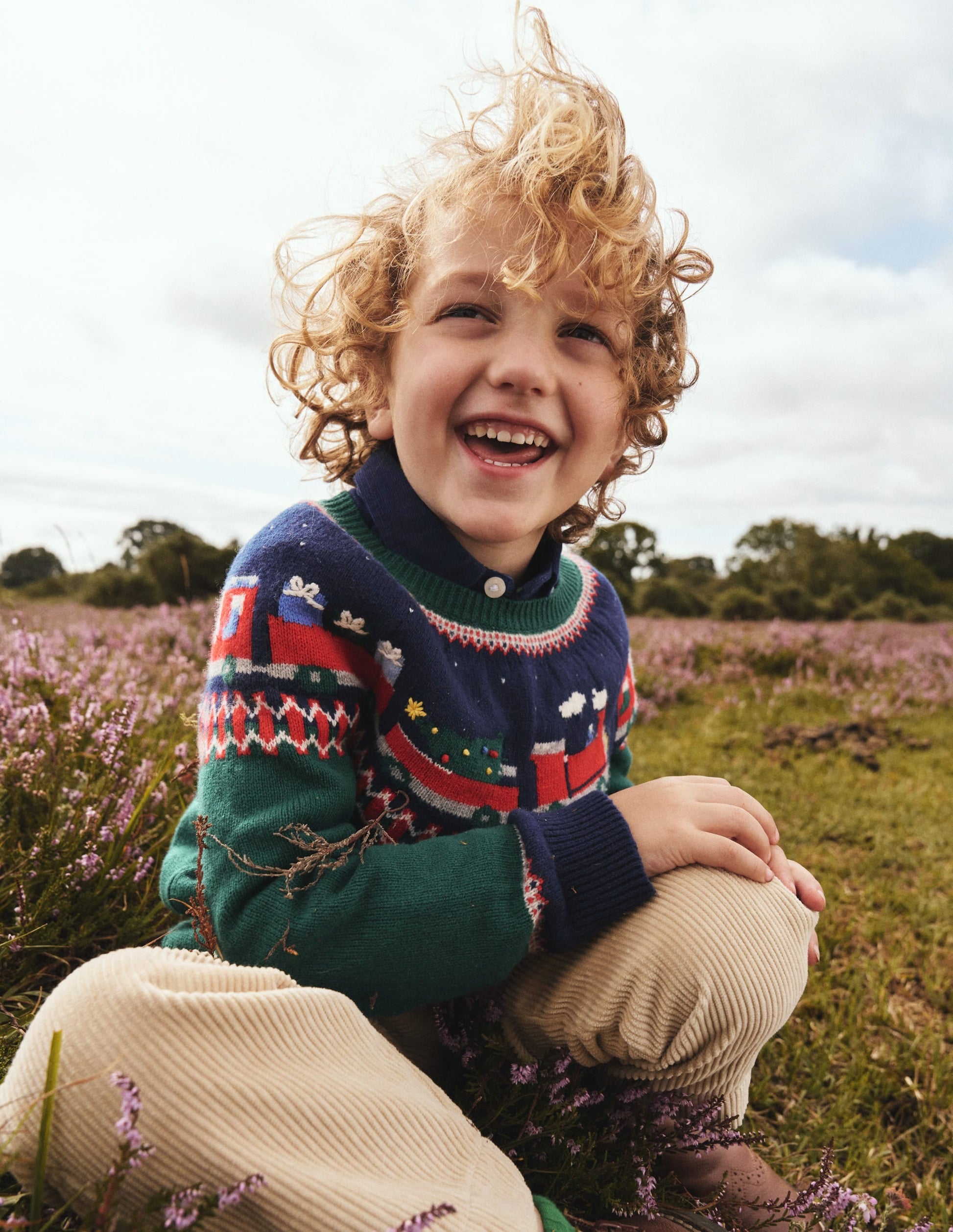 Fair Isle Jumper-Jewel Green Train-4