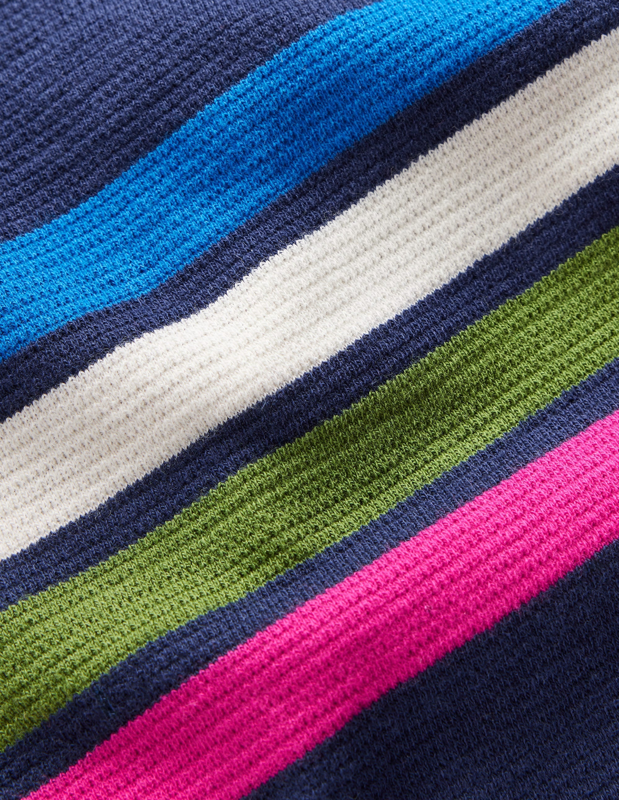 Textured T-Shirt-College Navy Chest Stripe - Image 3