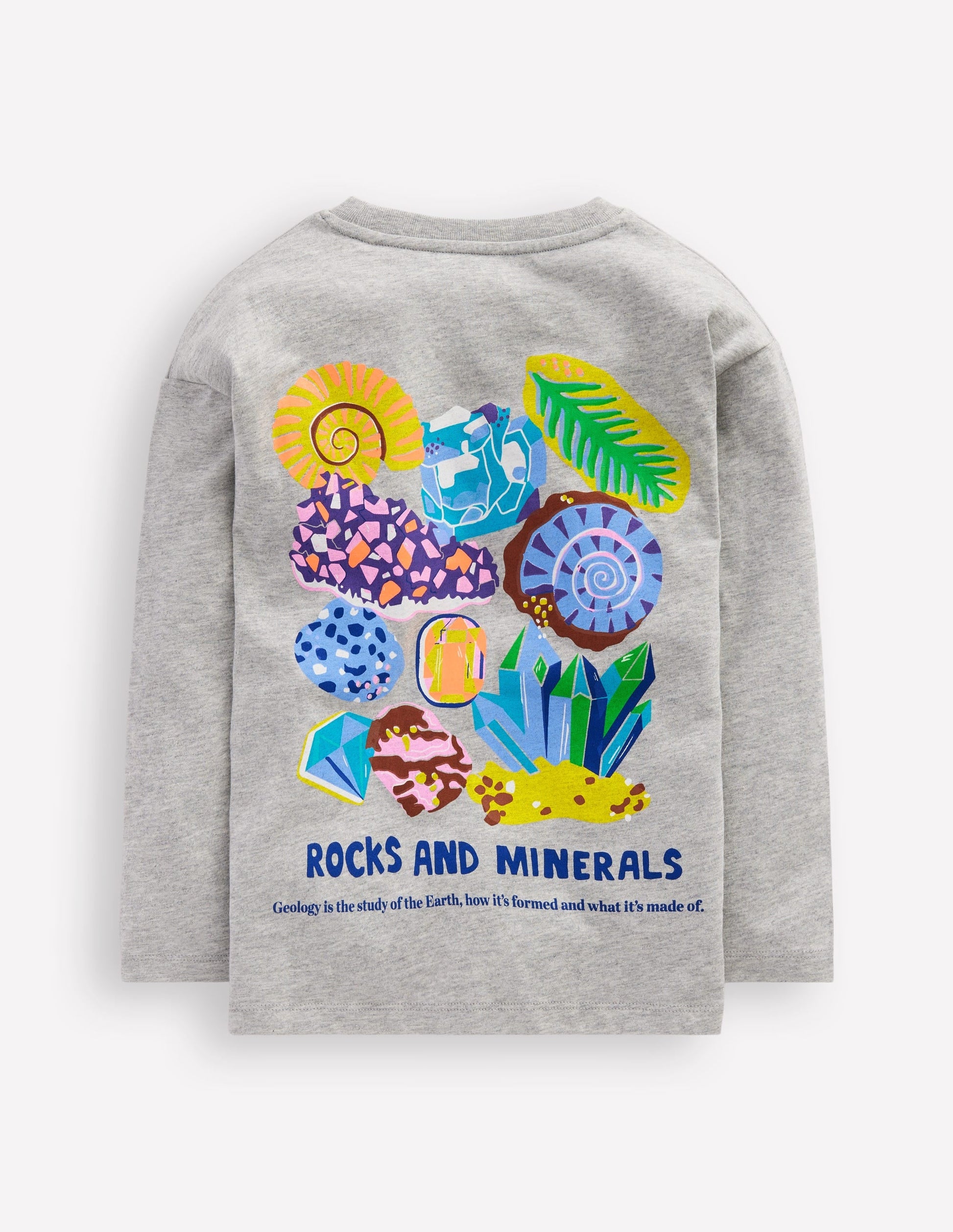 Fun Science Logo T-shirt-Grey Marl Gemstones-2
