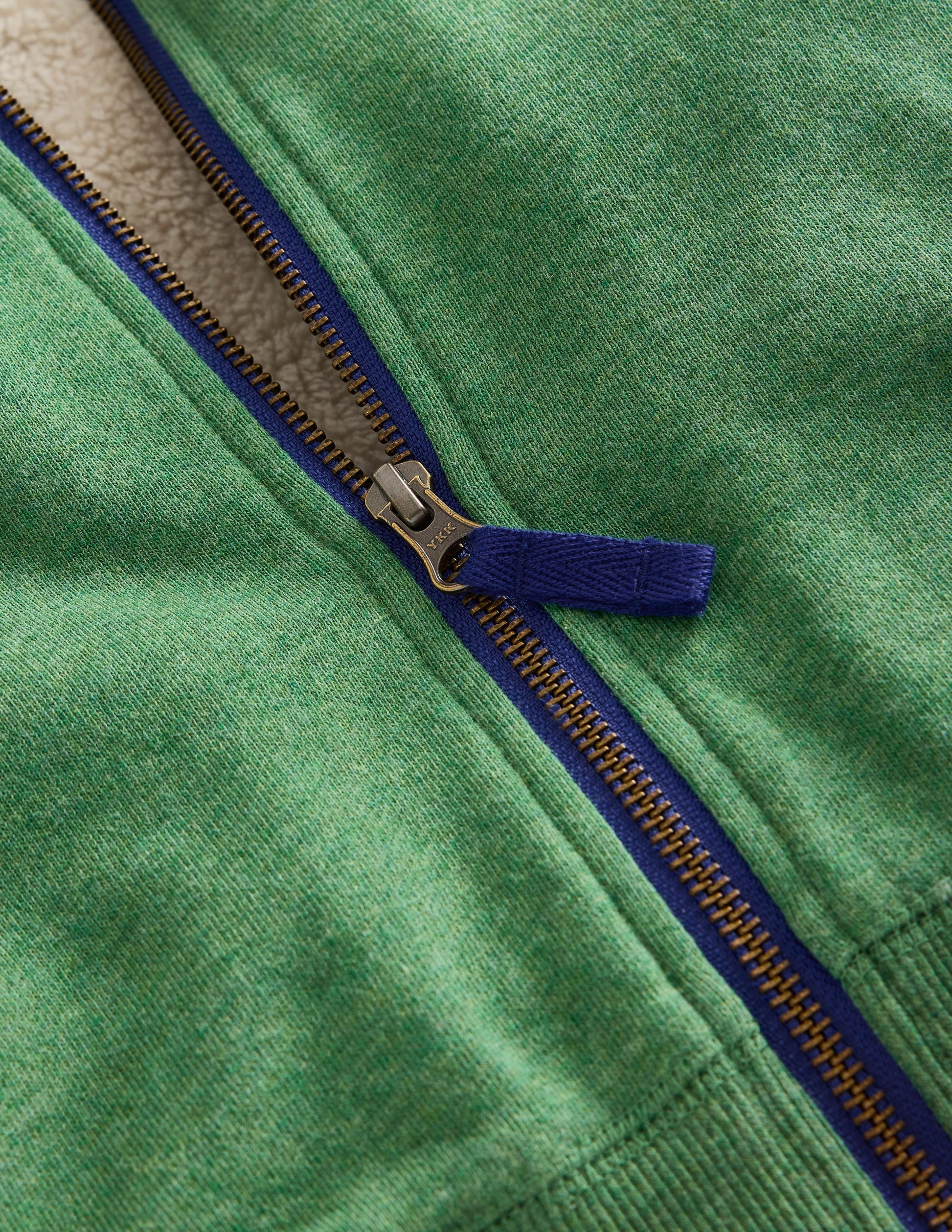 Shaggy-Lined Hoodie-Green Marl-3