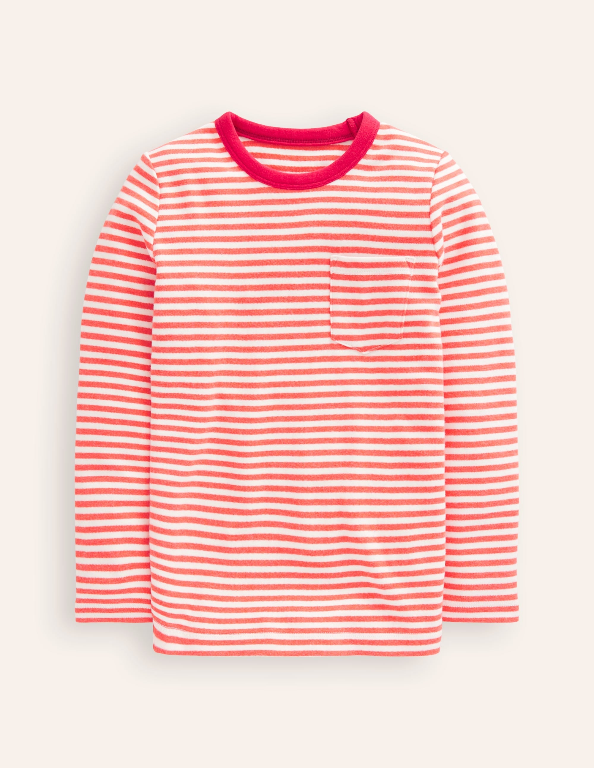 Cosy Brushed Top-Ivory/Strawberry Tart Red - Image 1