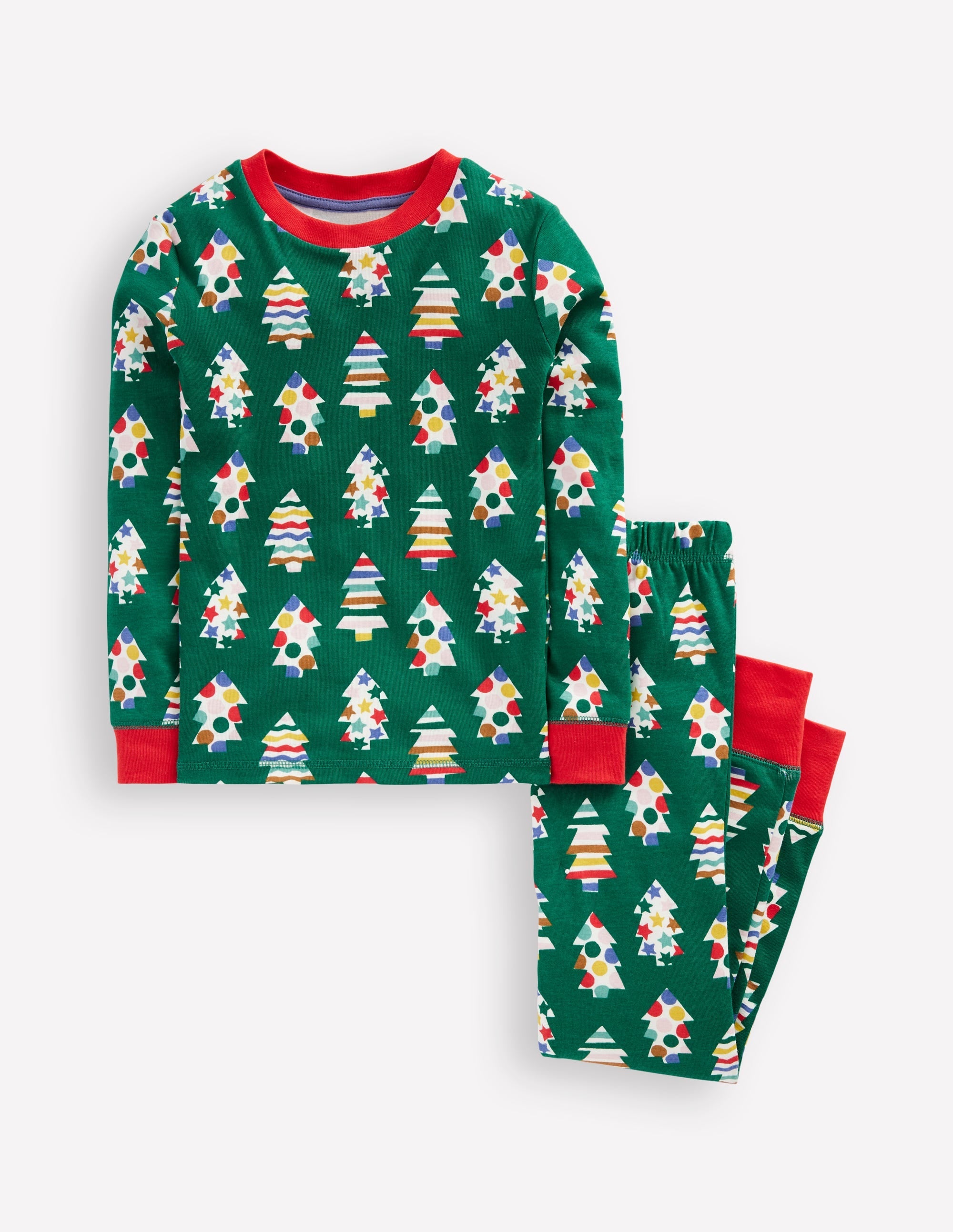 Snug Glow-In-The-Dark Pyjamas-Christmas Trees - Image 1